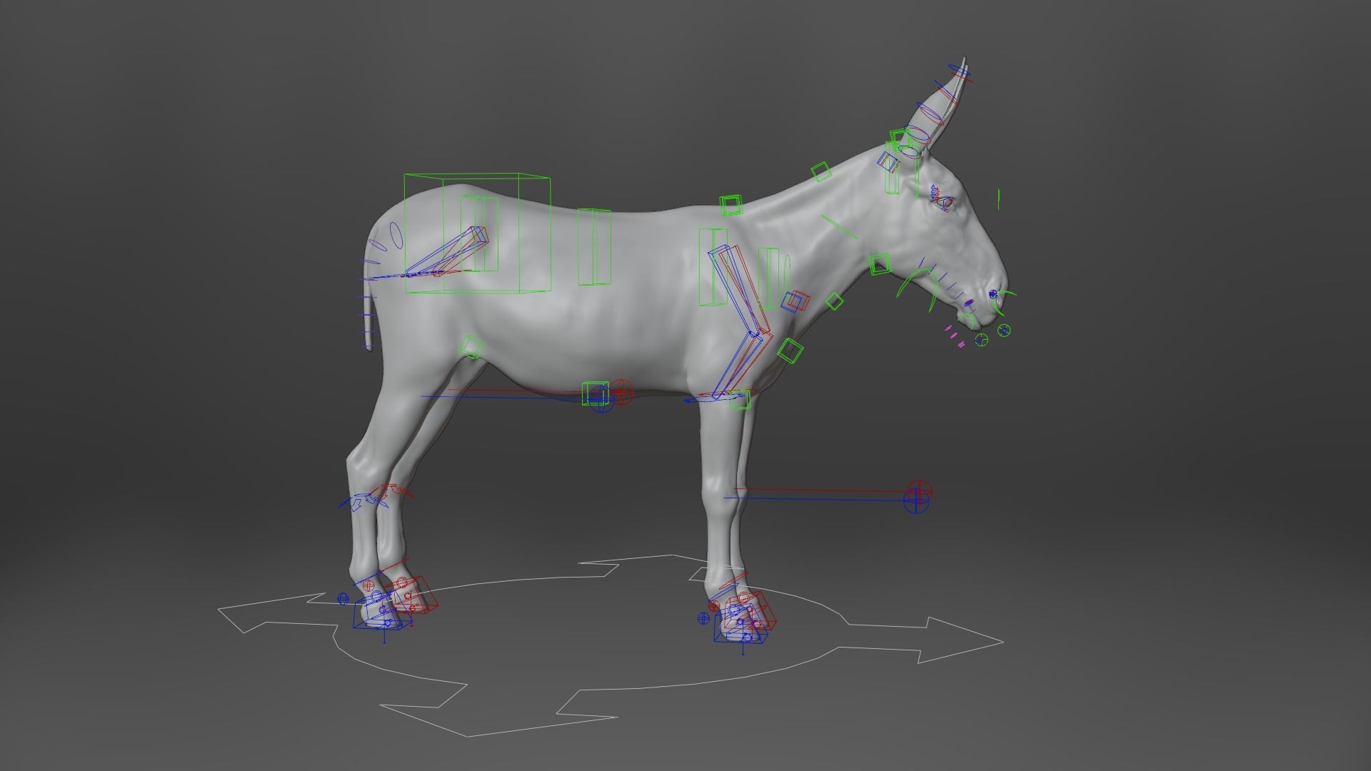 Donkey Winter with 2 Animations  VFX Grace 3D model_11