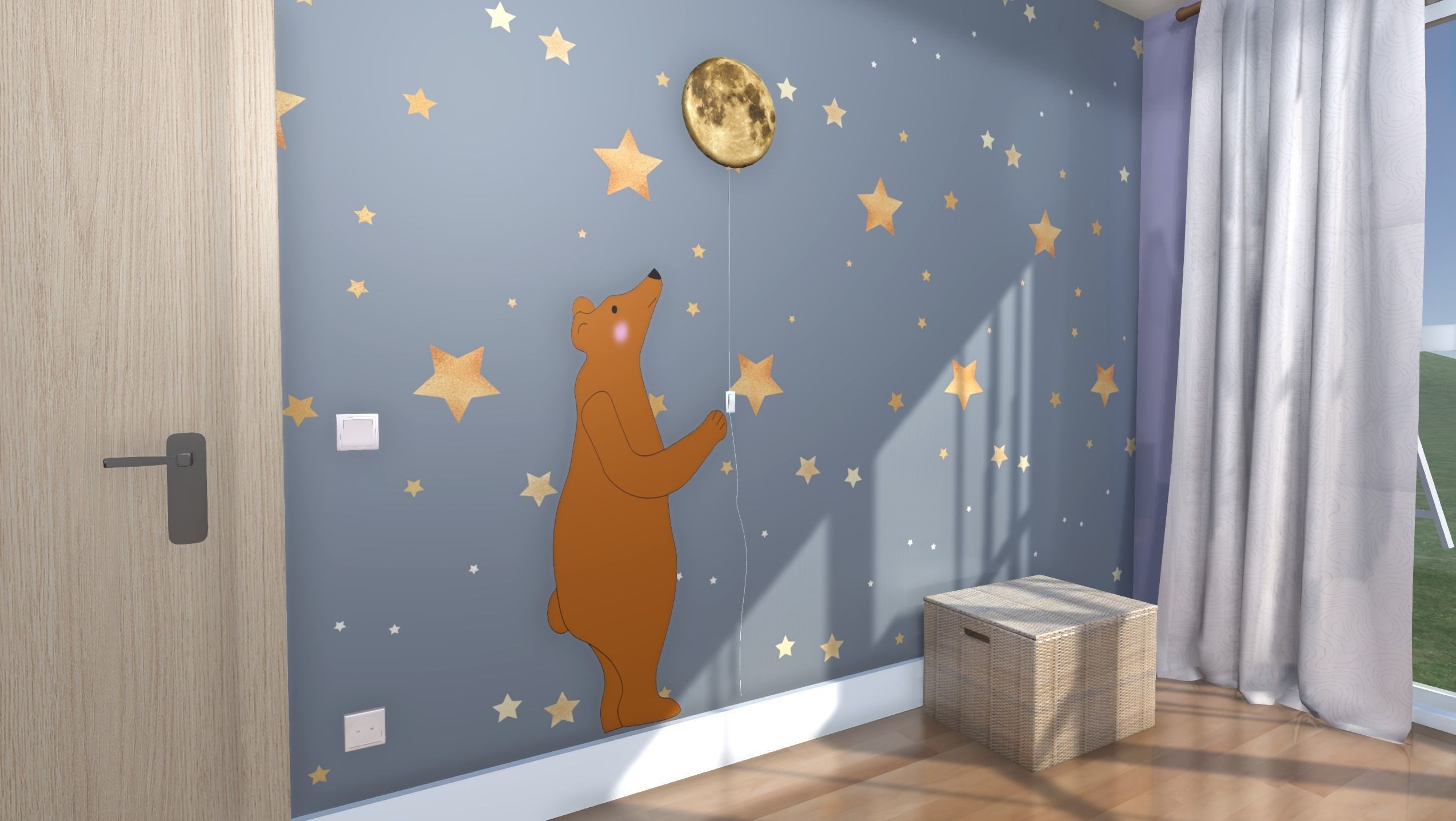 Baby nursery Low-poly 3D model_2