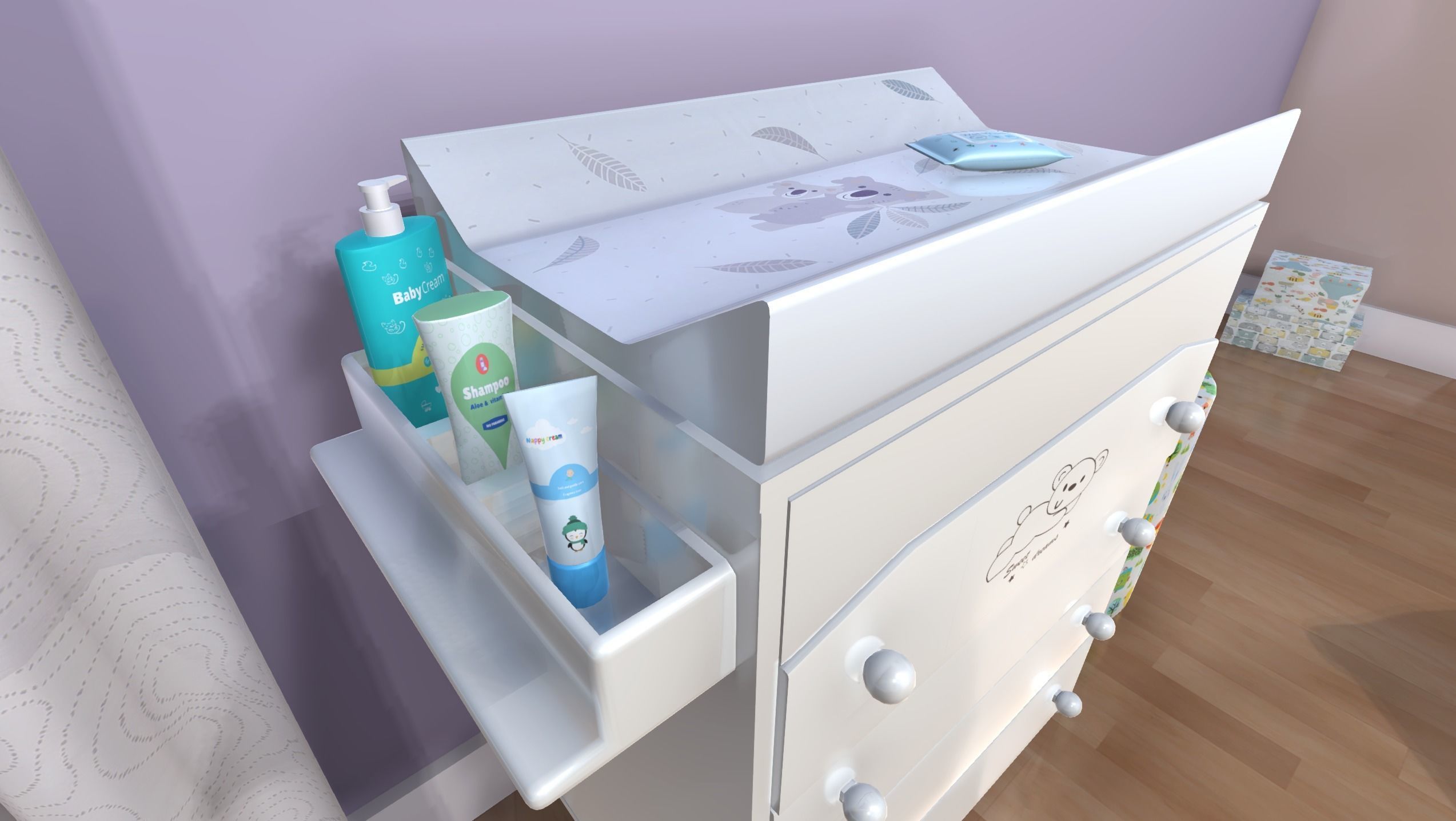 Baby nursery Low-poly 3D model_14