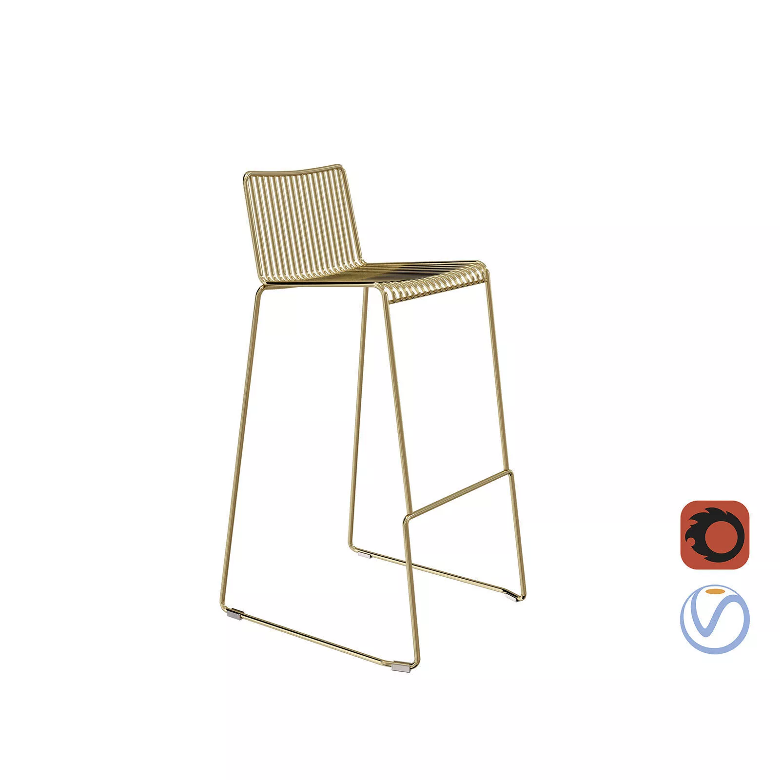 Lerod Barstool Stylecraft Derlot Editions 3D model