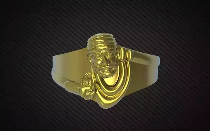 NEW MODEL SAI BABA RING  3D print model