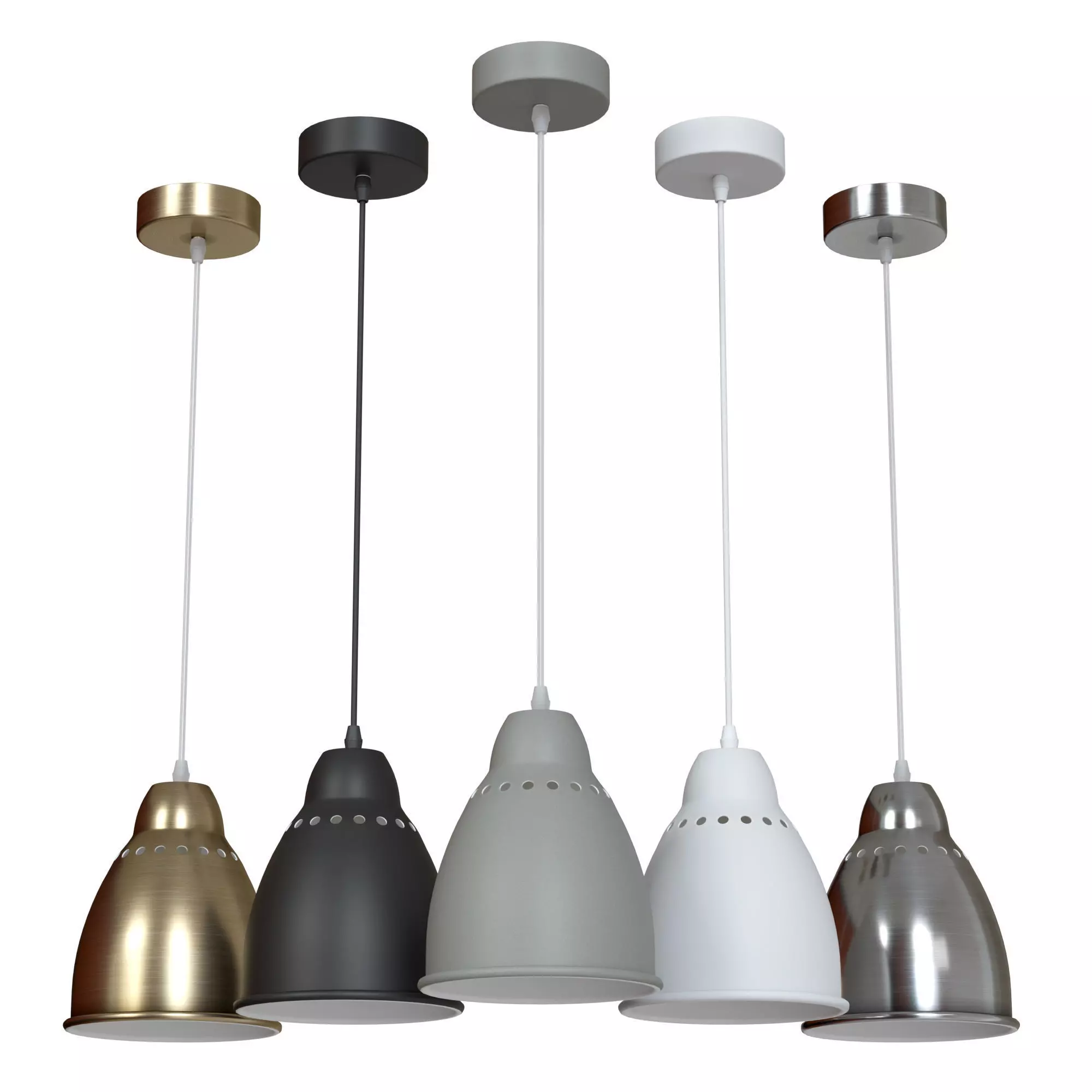 Pendant lamp A2054SP-1AB-1BK-1GY-1WH-1SS 3D model
