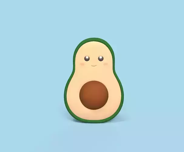 Cute Avocado 3D print model