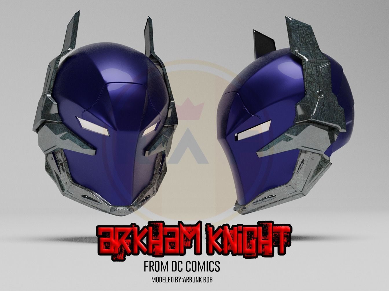 ARKHAM KNIGHT WEARABLE HELMET 3D PRINTABLE FILES 3D model 3D printable ...