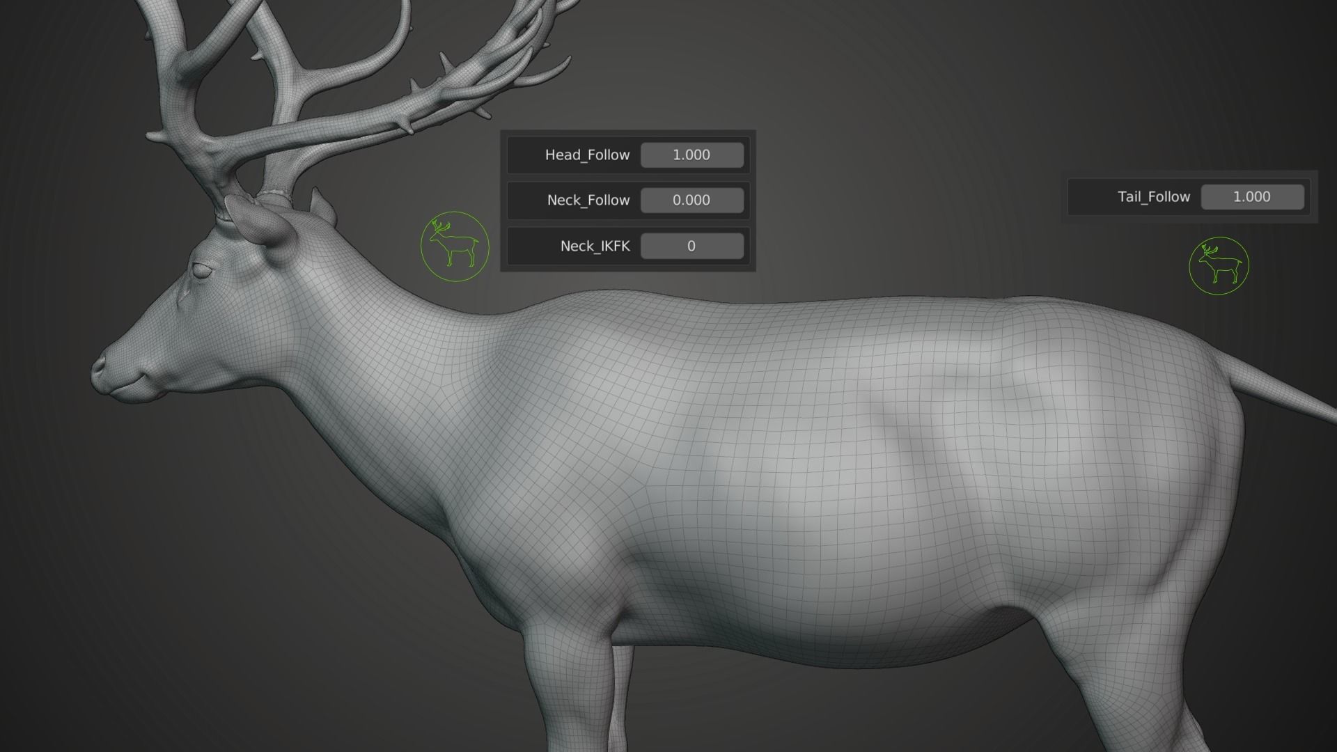 Male Deer with 2 Animations  VFX Grace 3D model_17