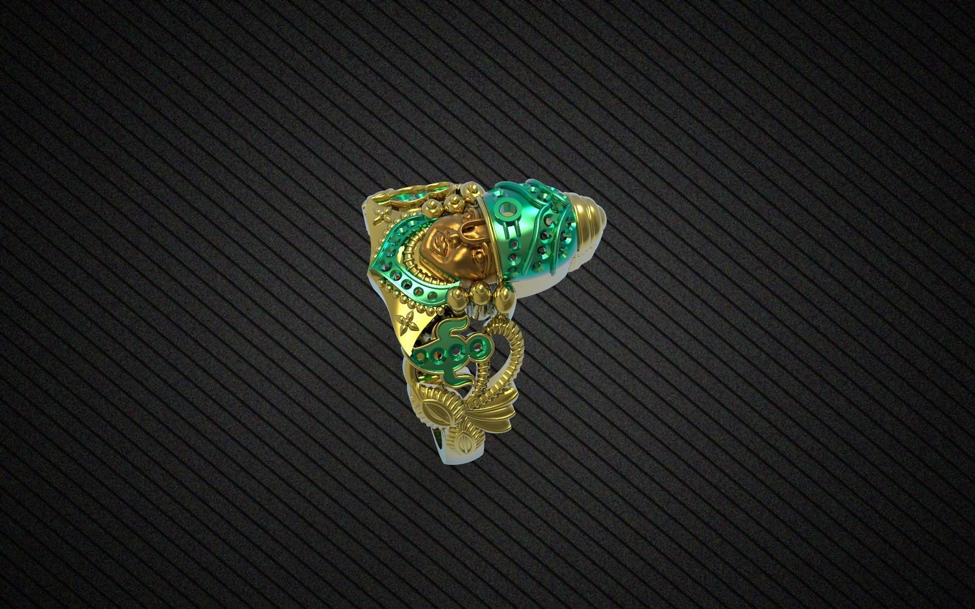 south new model Balaji ring  3D print model_1