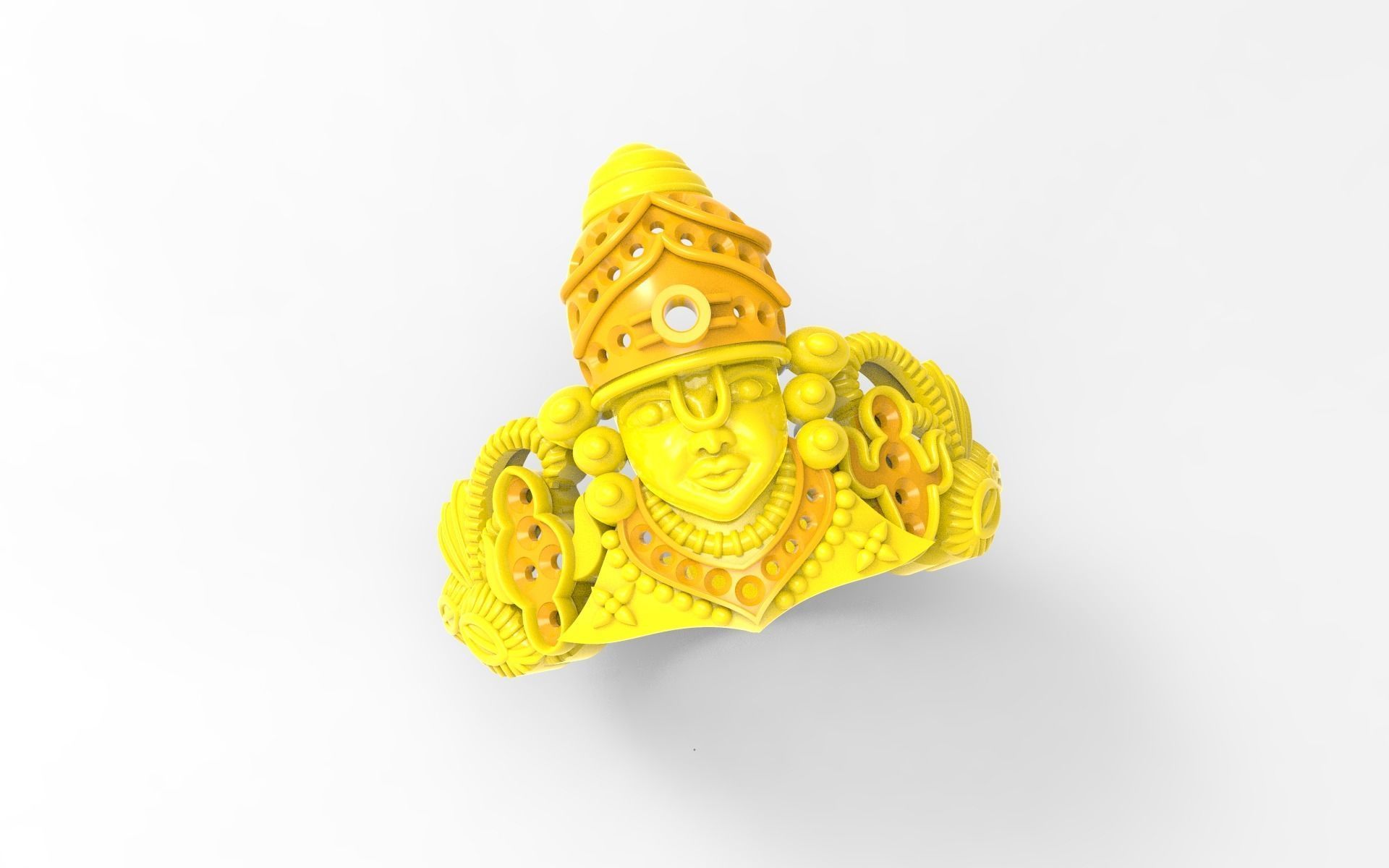 south new model Balaji ring  3D print model_2