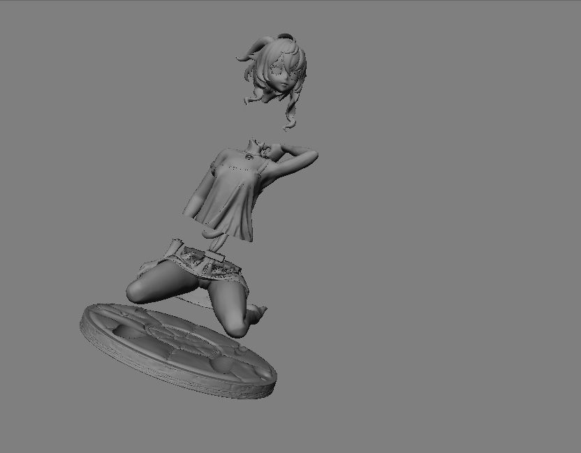 GANYU GENSHIN IMPACT CUTE GIRL GAME CHARACTER ANIME 3D print model_25