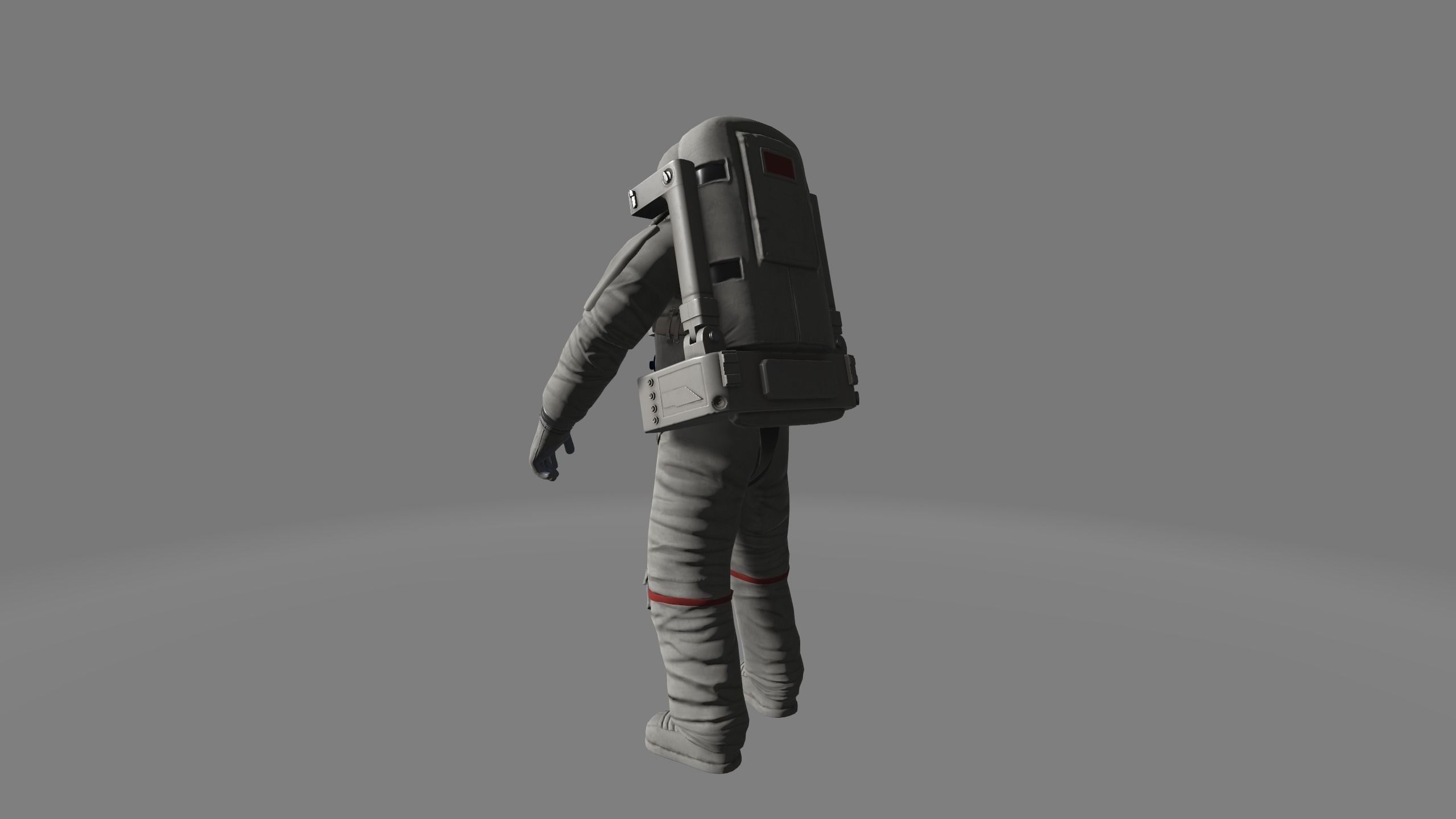 animated astronaut Low-poly 3D model_2