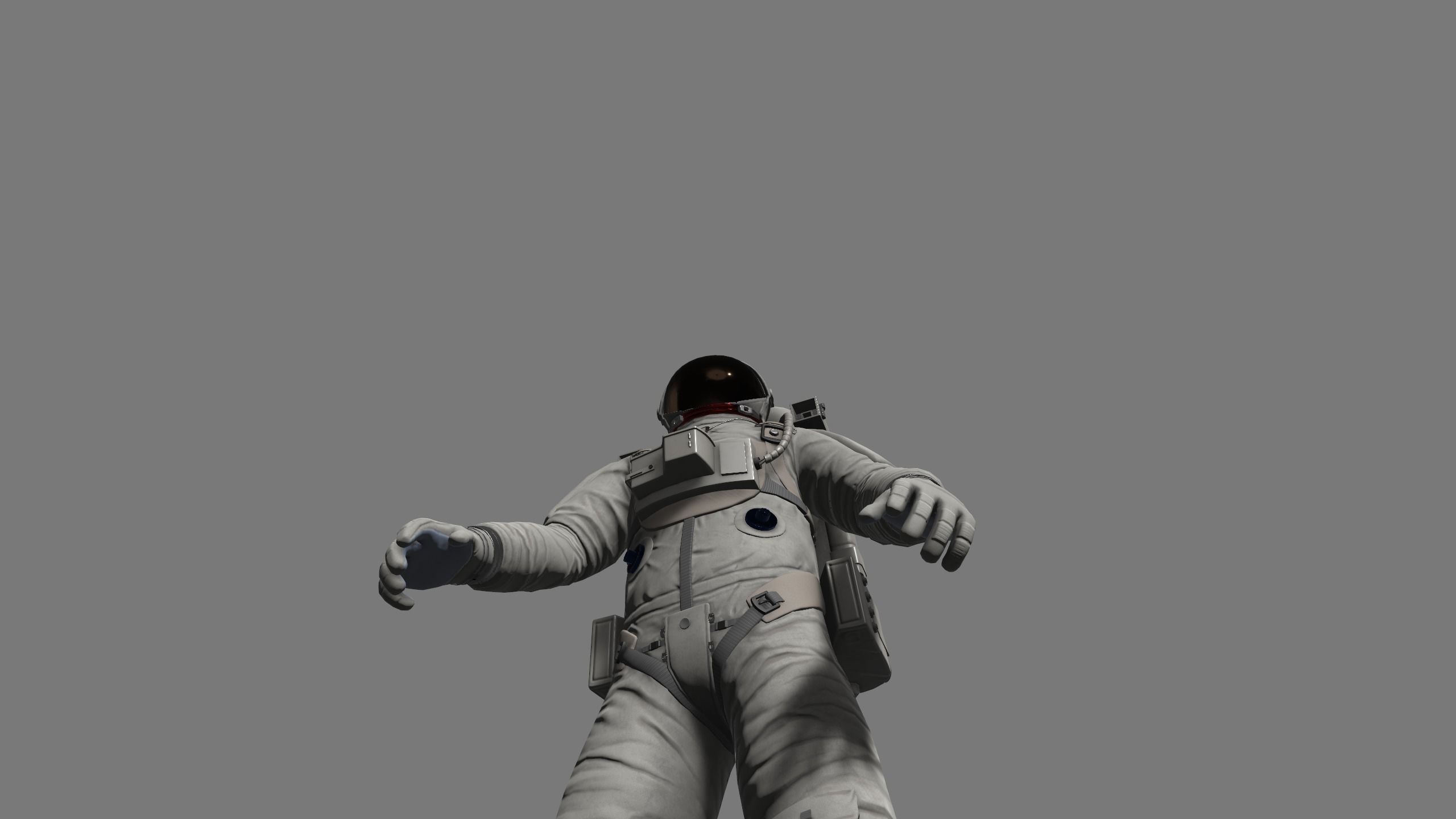 animated astronaut Low-poly 3D model_4