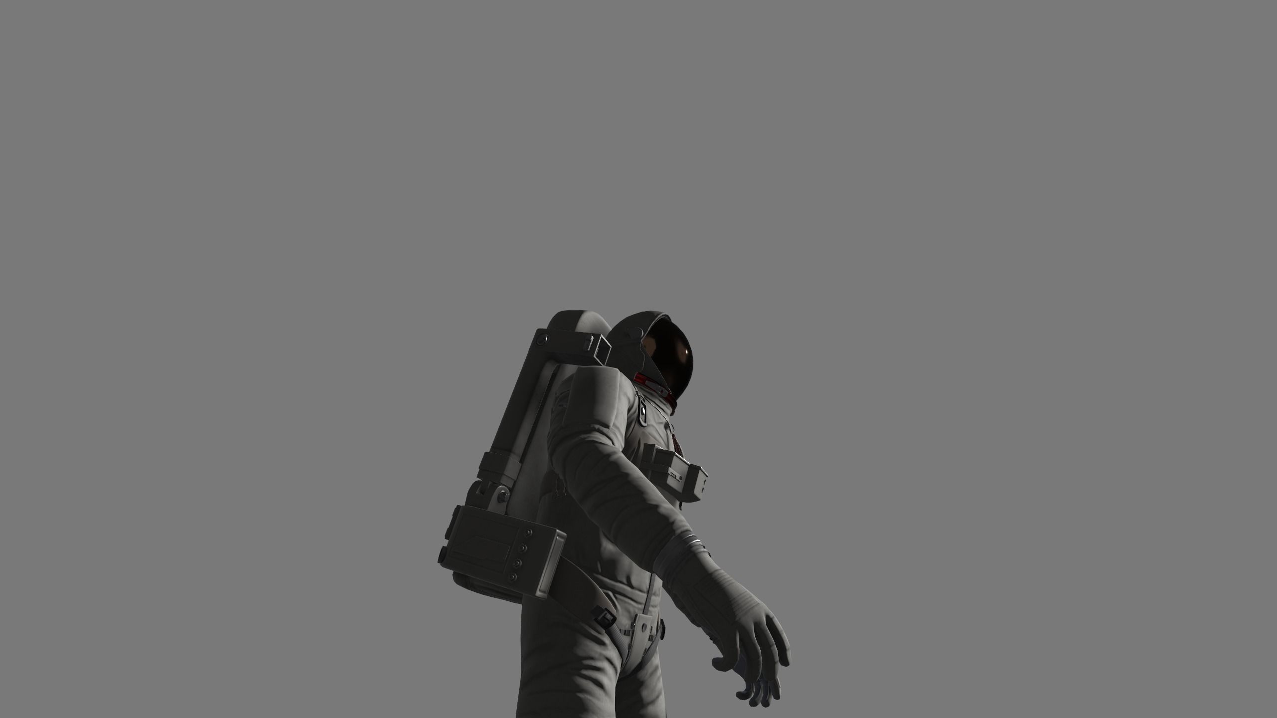 animated astronaut Low-poly 3D model_5