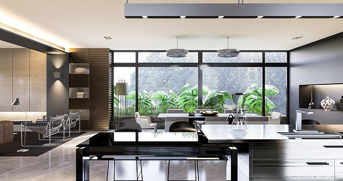 Modern living - C5 3D model
