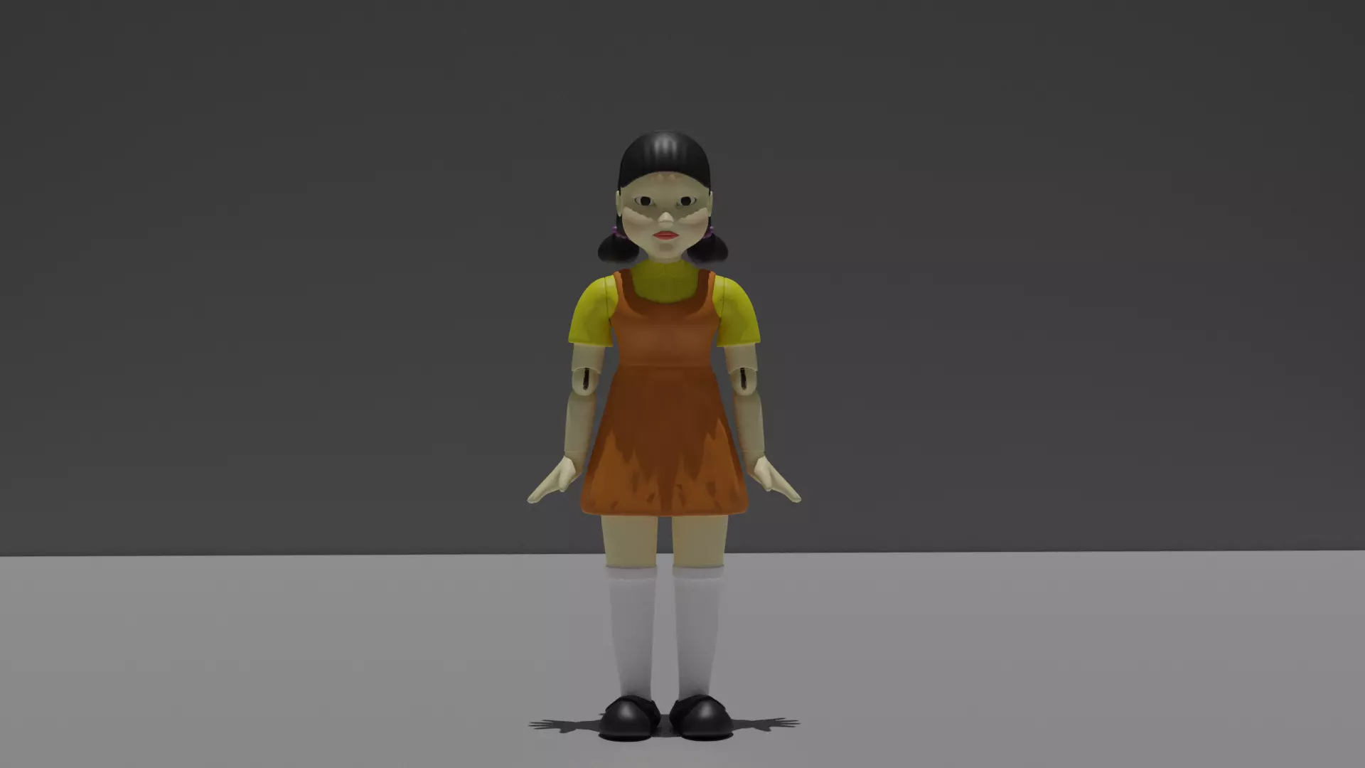 squid games doll 3D model_0