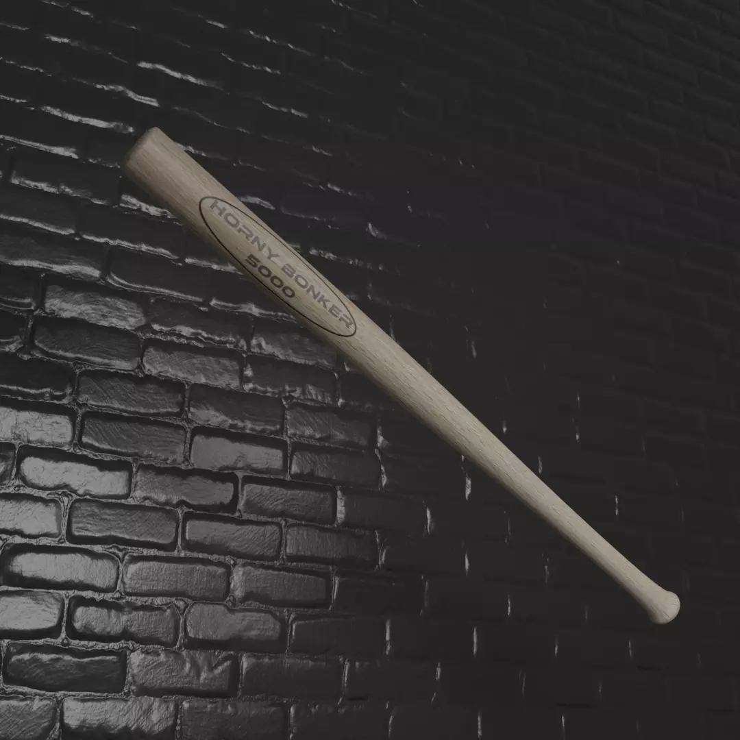 Horny Bonker 5000 Baseball Bat Free low-poly 3D model