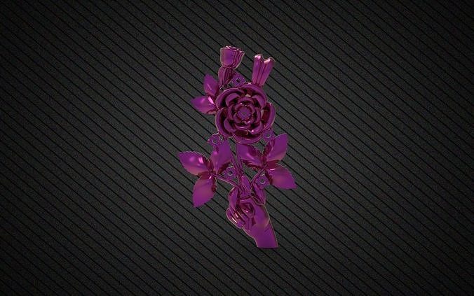 New Model rose locket gold 3gm rhino matrix  3D print model