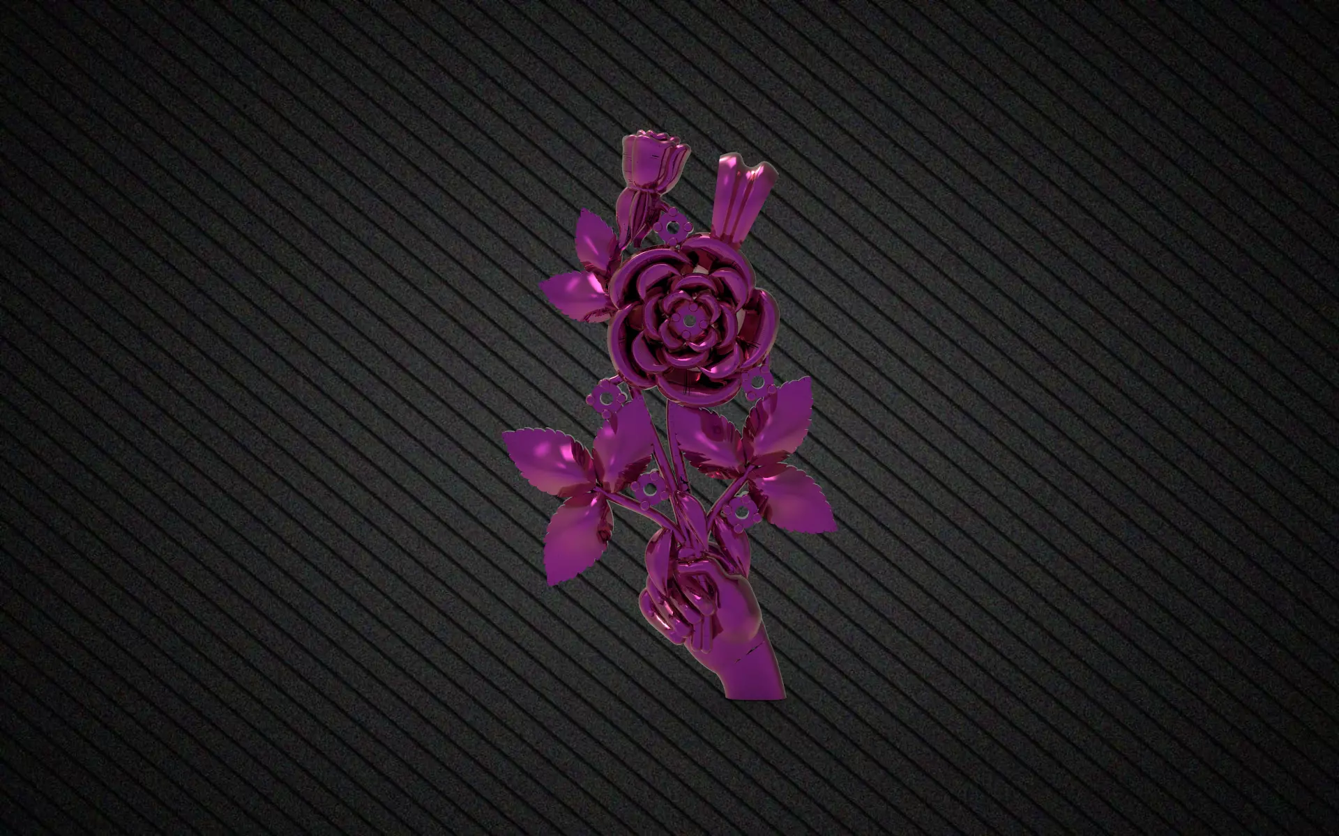 New Model rose locket gold 3gm rhino matrix  3D print model_0