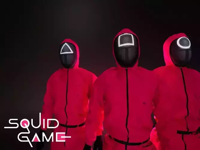 Squid game Pink soldiers