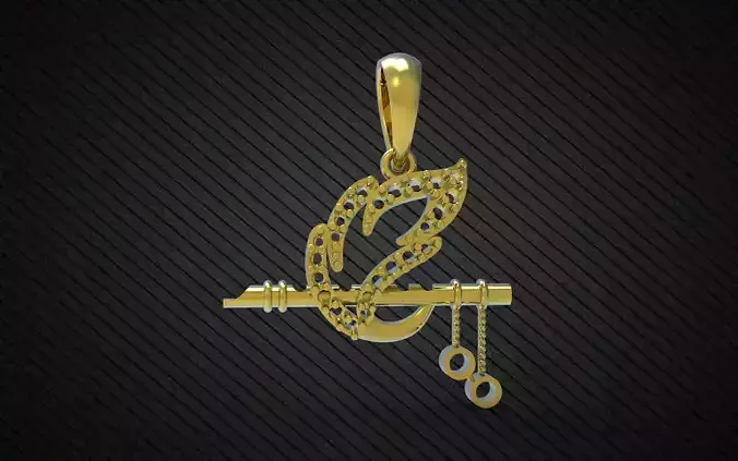 New model  Krishna  gold locket rhino matrix 