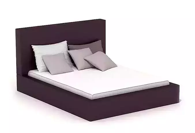 Modern White And Purple Bed