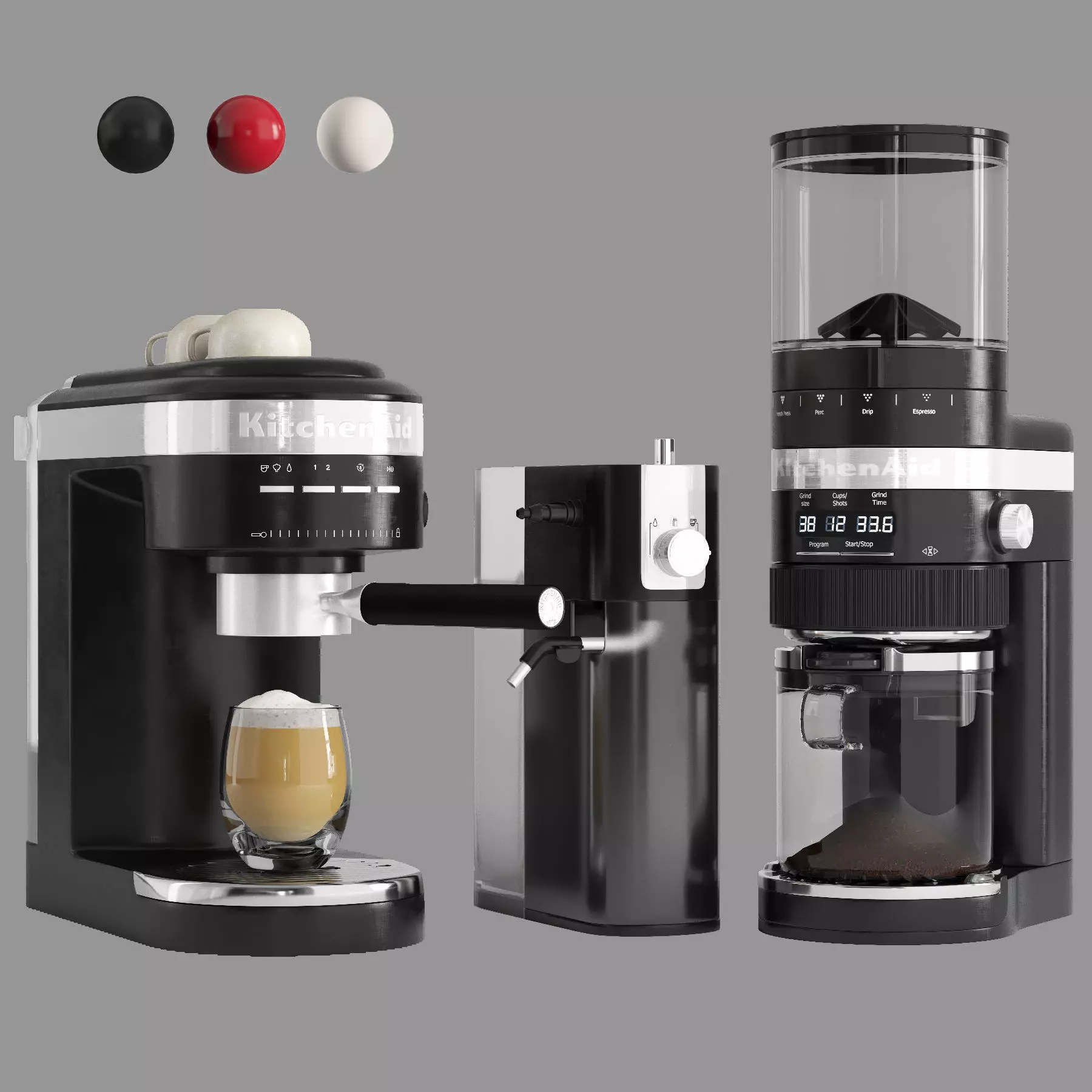 KitchenAid Coffee Collection Espresso Machine and Grinder 3D model