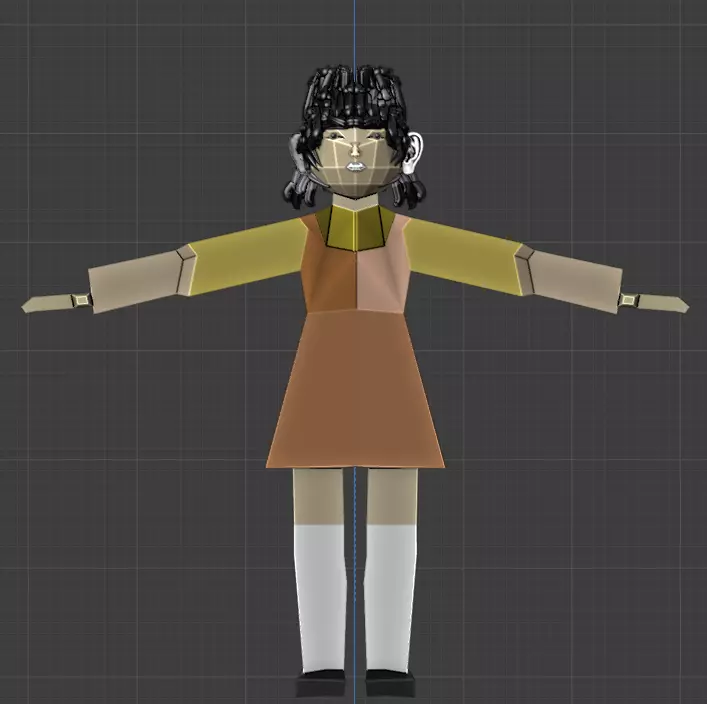 Squid Game - Robot Doll  Low-poly 3D model_0