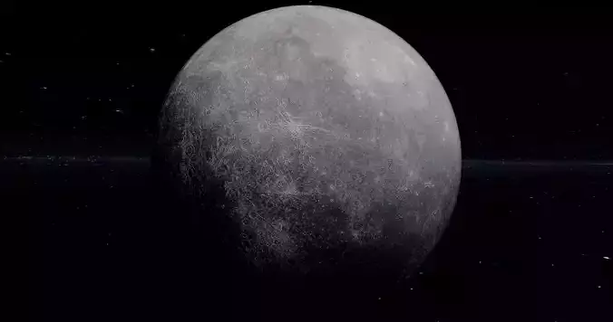 Animated Mercury planet 3D model