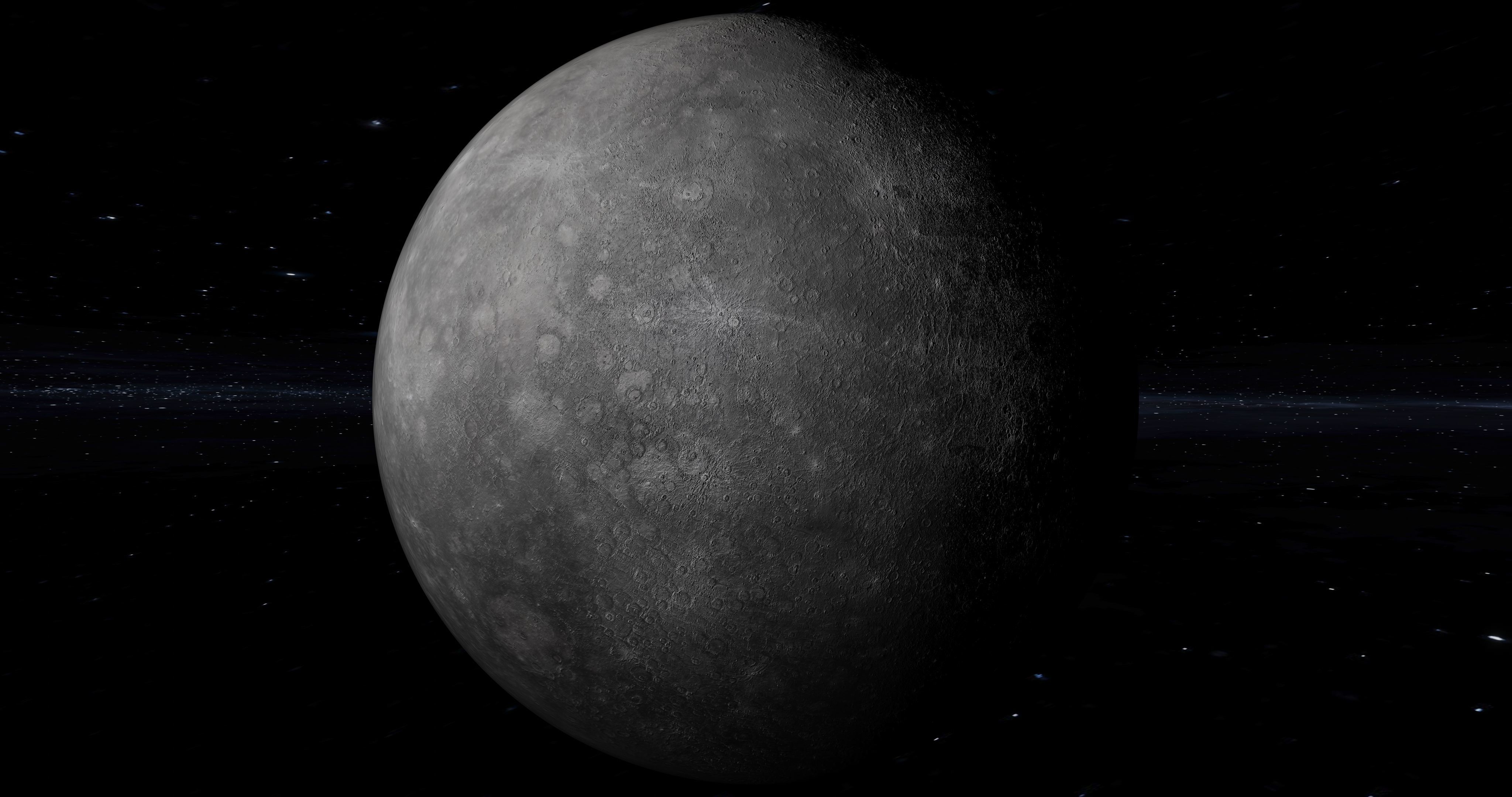Animated Mercury planet 3D model_3