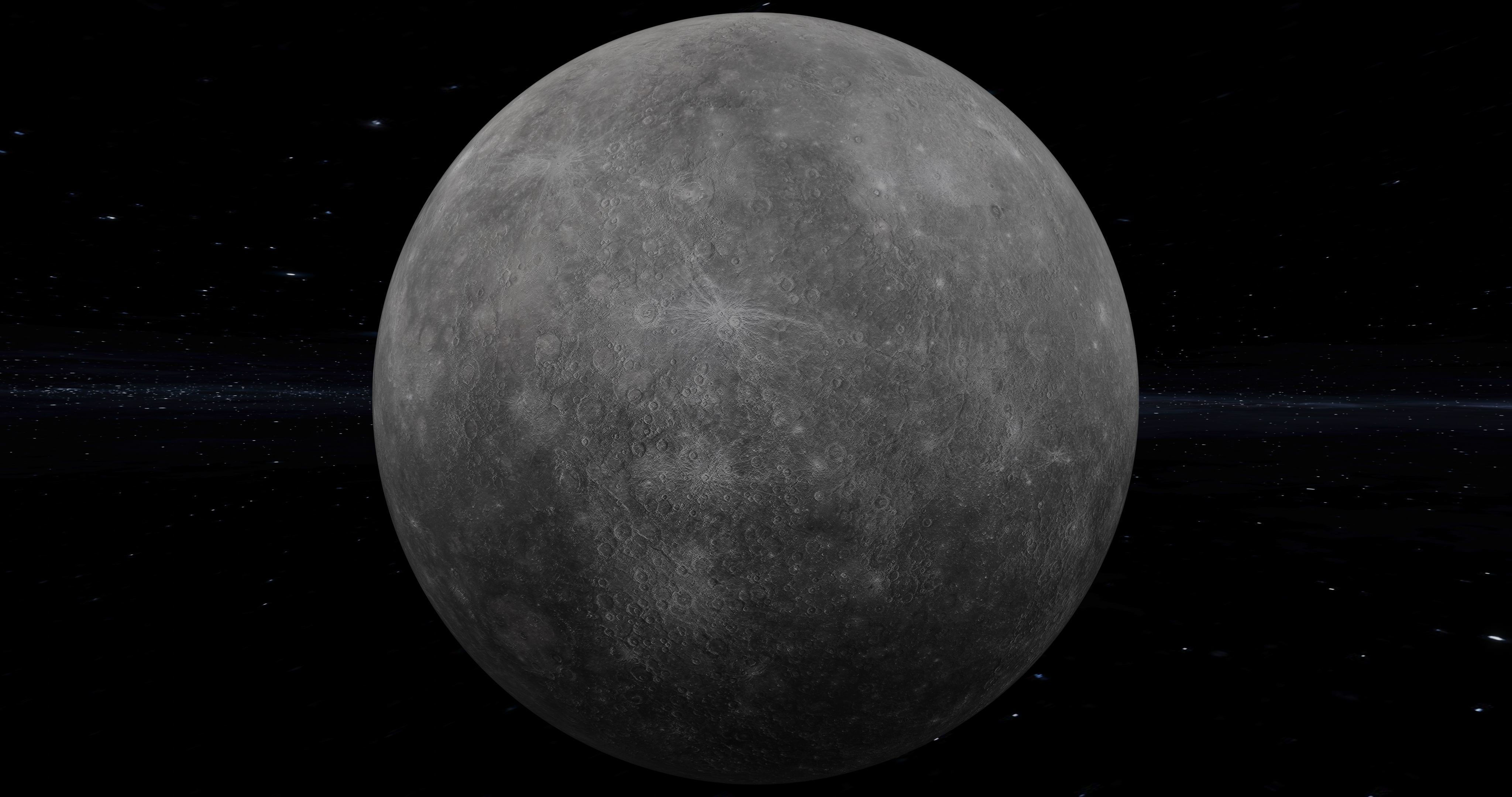 Animated Mercury planet 3D model_2