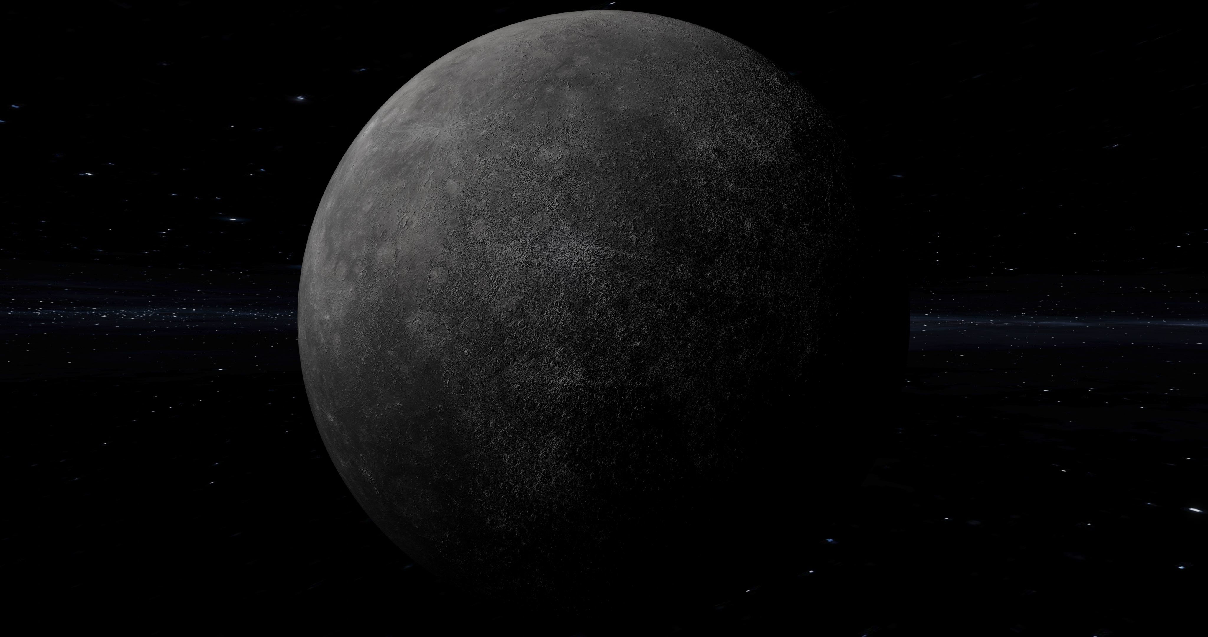 Animated Mercury planet 3D model_4