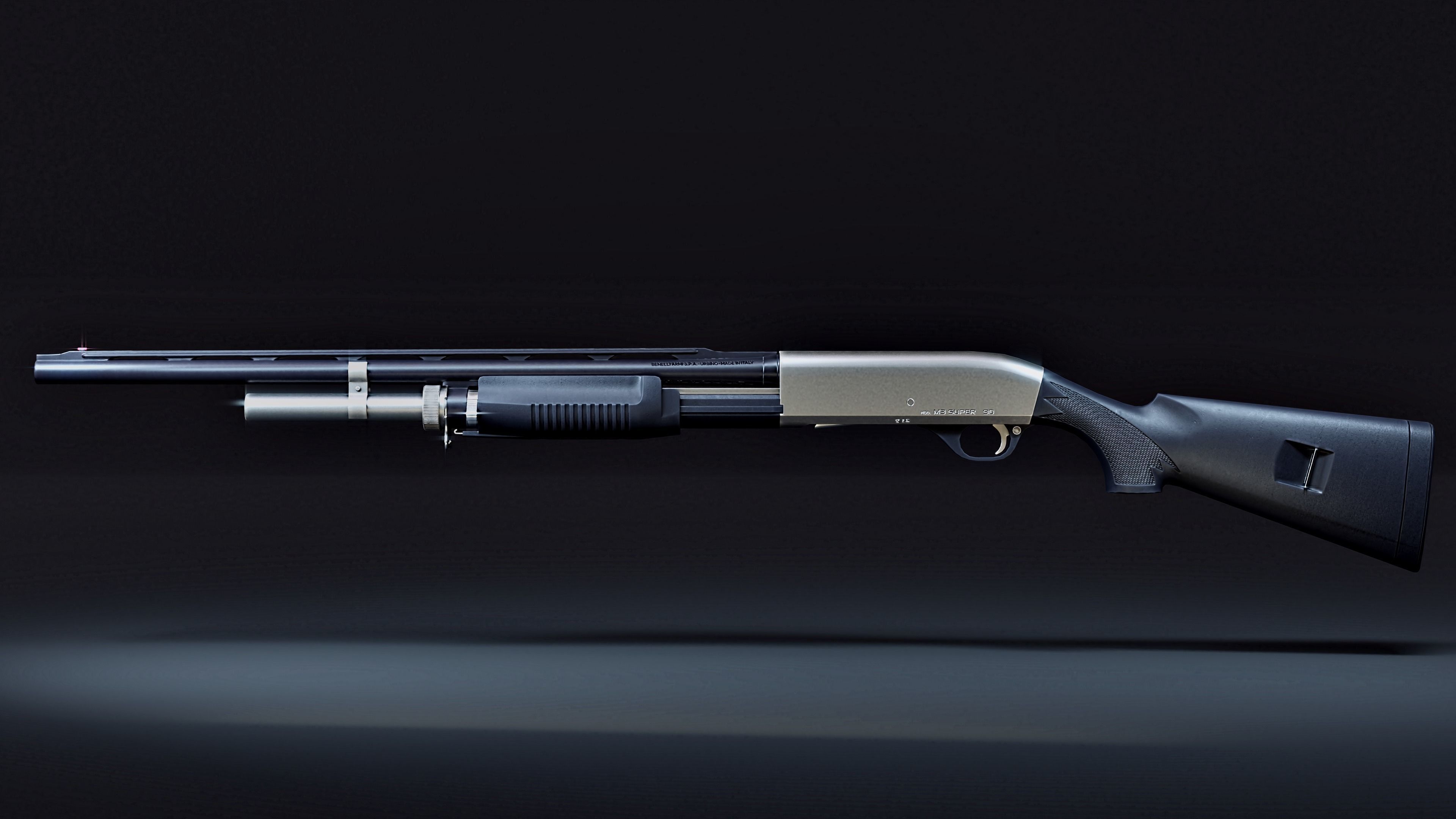 Benelli M3 Super 90 Kromo Low-poly 3D model_9