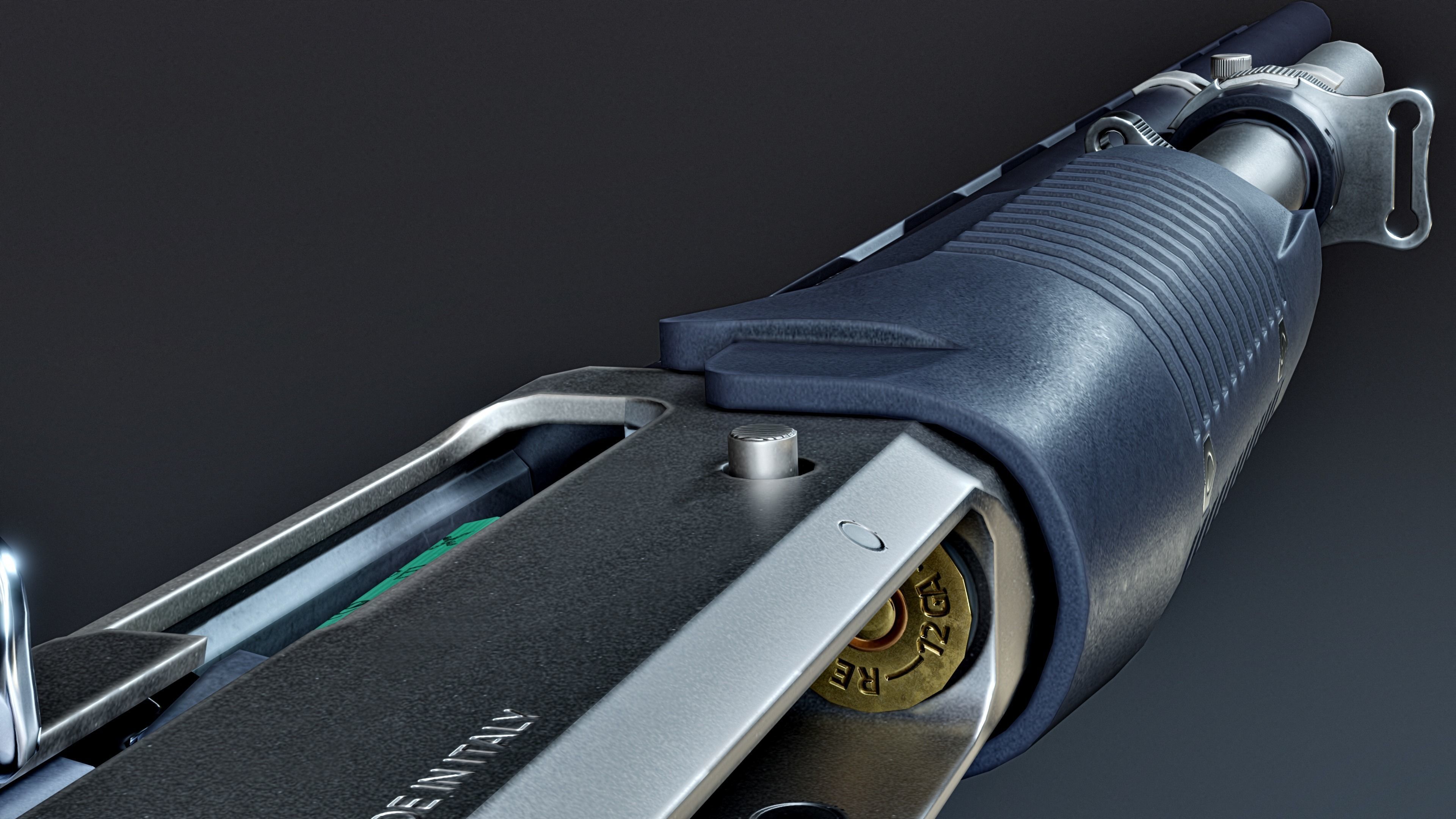 Benelli M3 Super 90 Kromo Low-poly 3D model_10