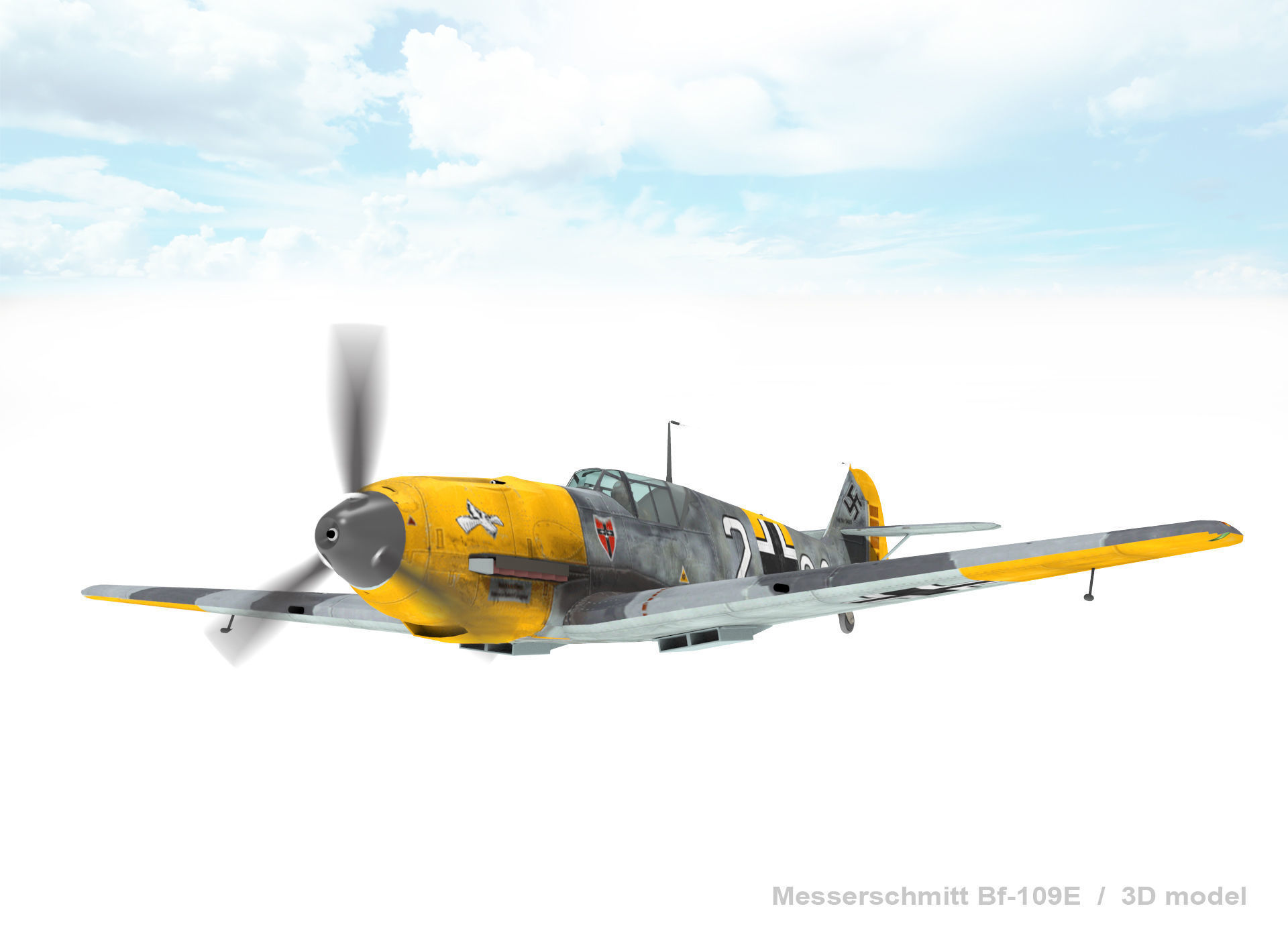 Messerschmitt Bf-109E 3D model_14