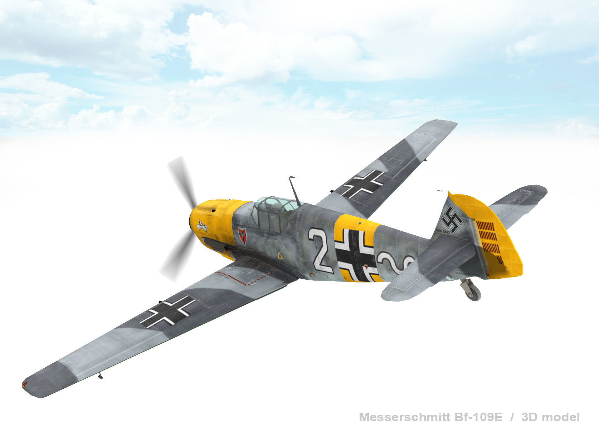 Messerschmitt Bf-109E 3D model_16