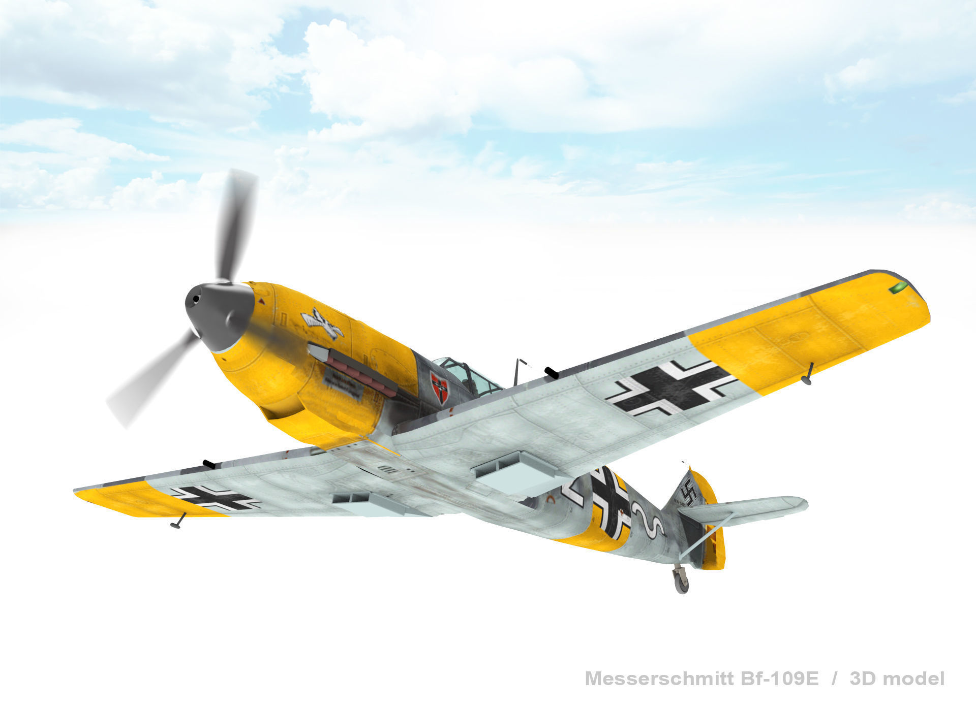 Messerschmitt Bf-109E 3D model_13
