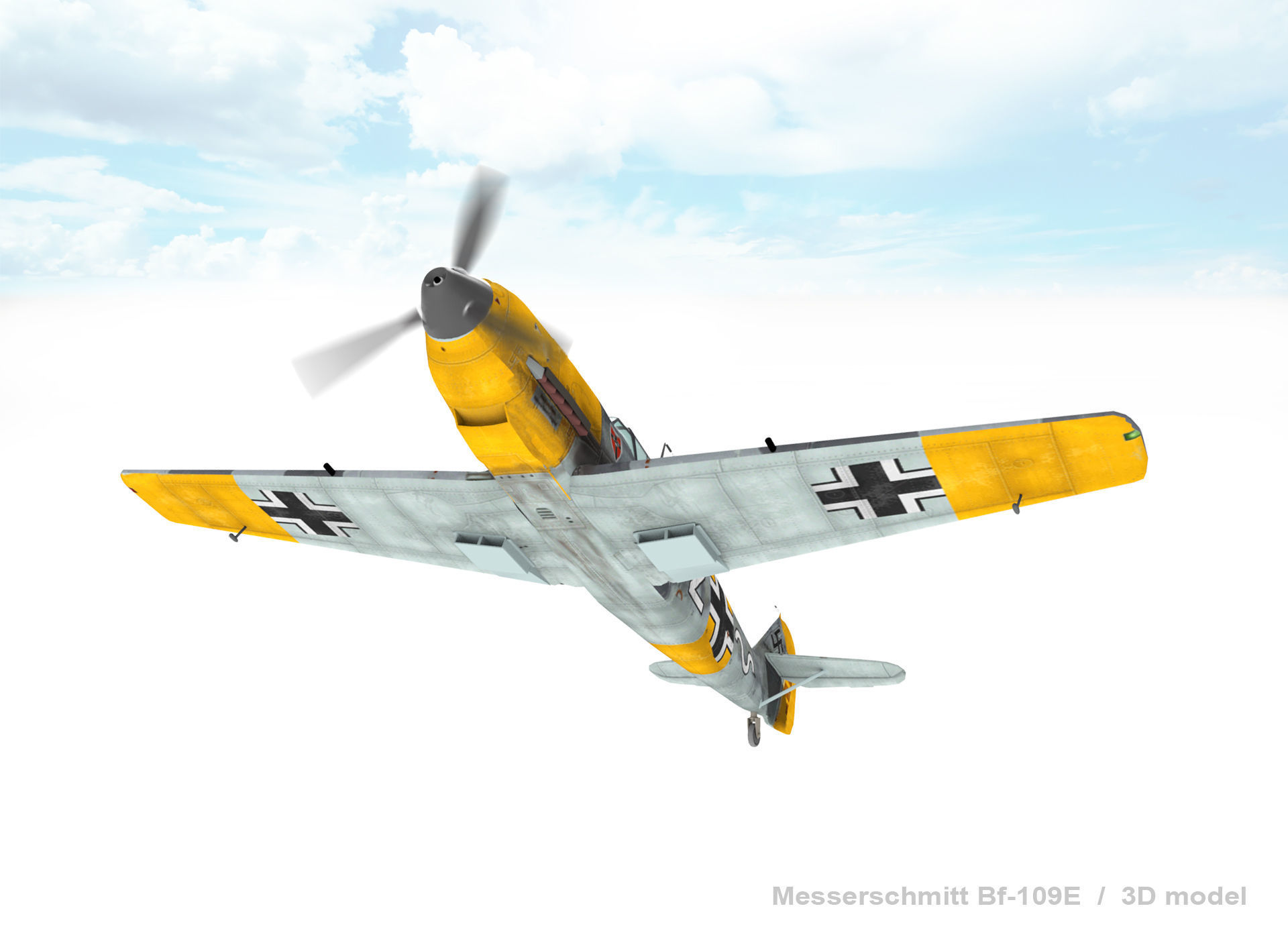 Messerschmitt Bf-109E 3D model_15
