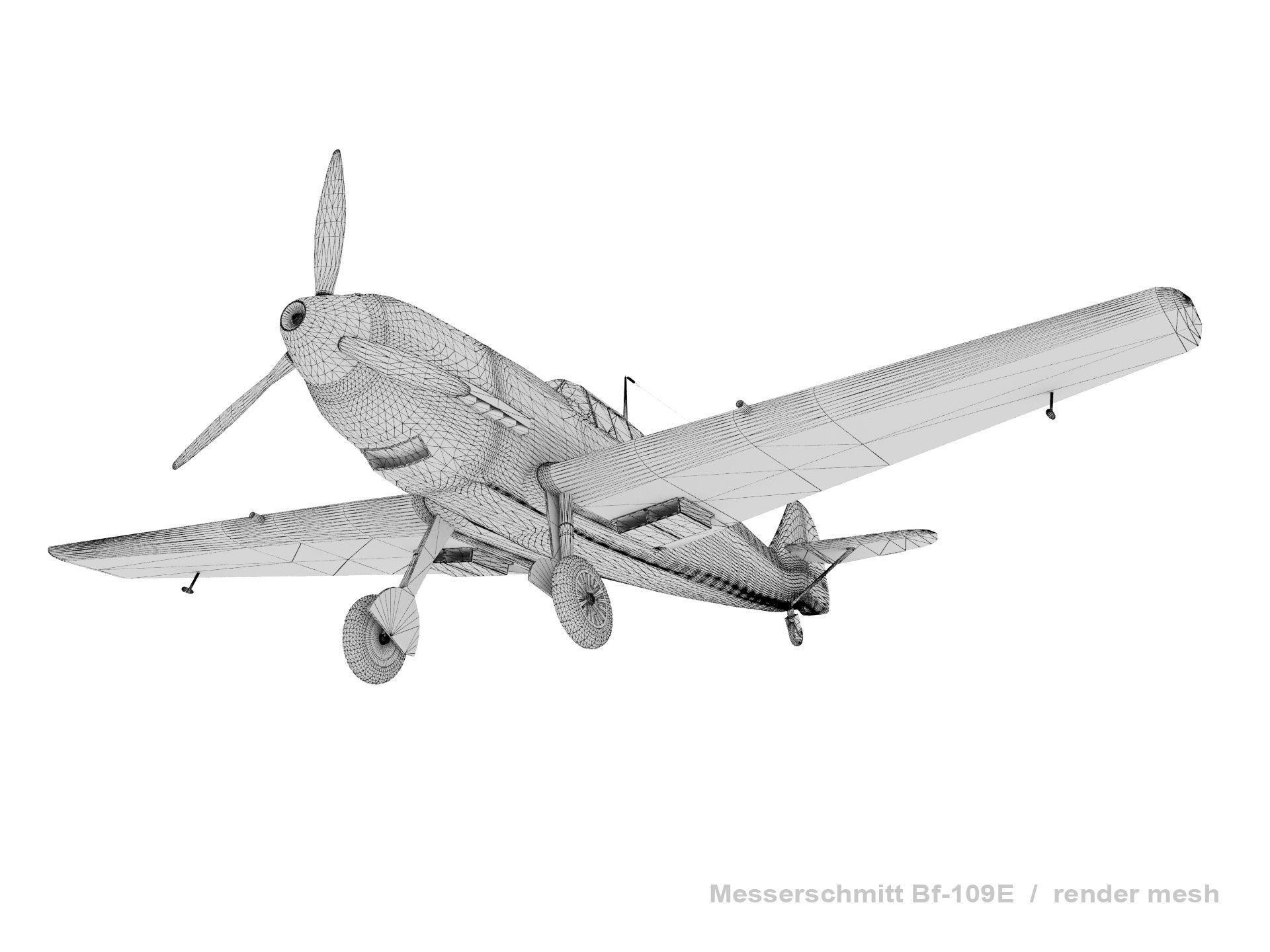 Messerschmitt Bf-109E 3D model_18