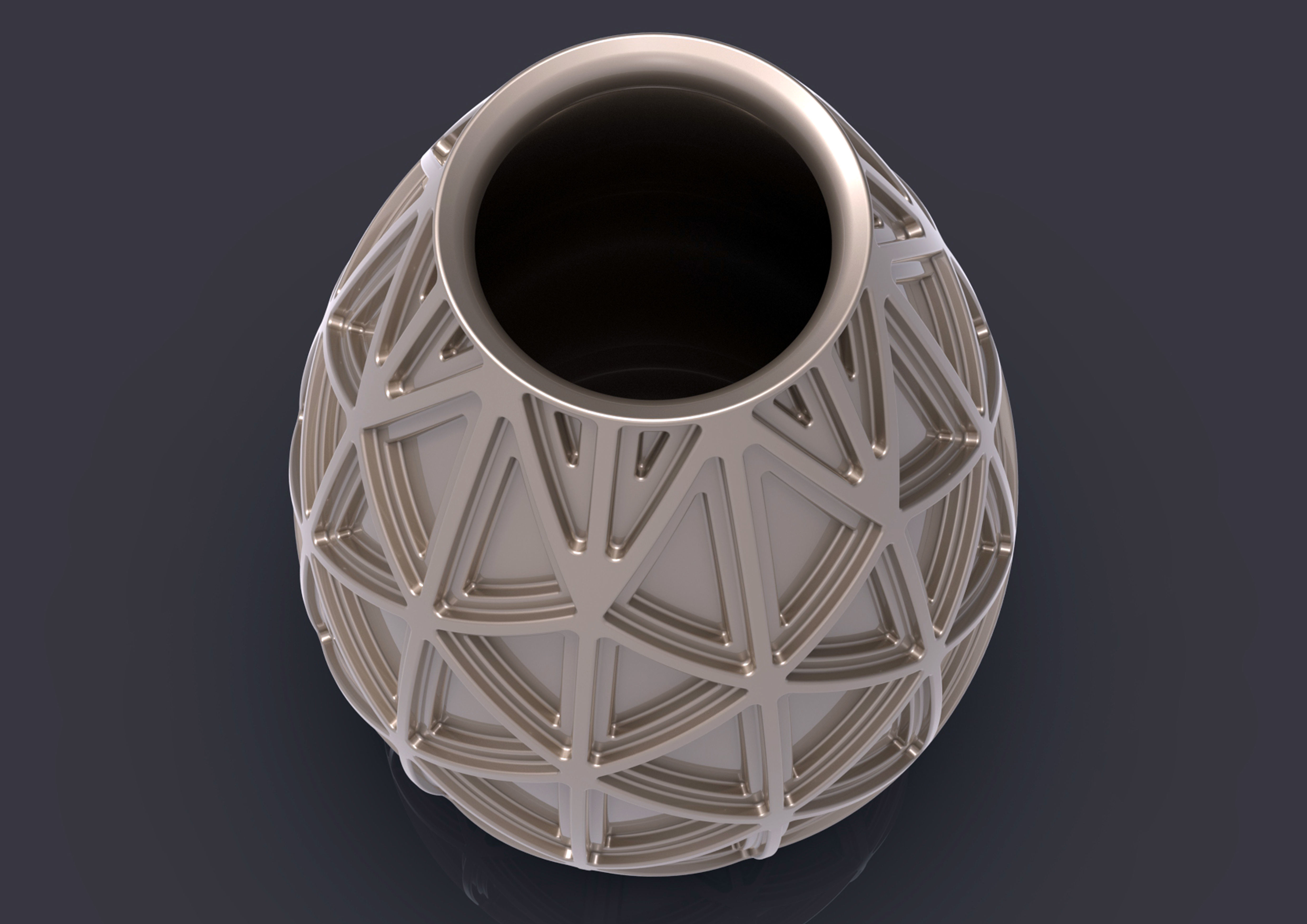 vaseset geometric vase 3D print model_1