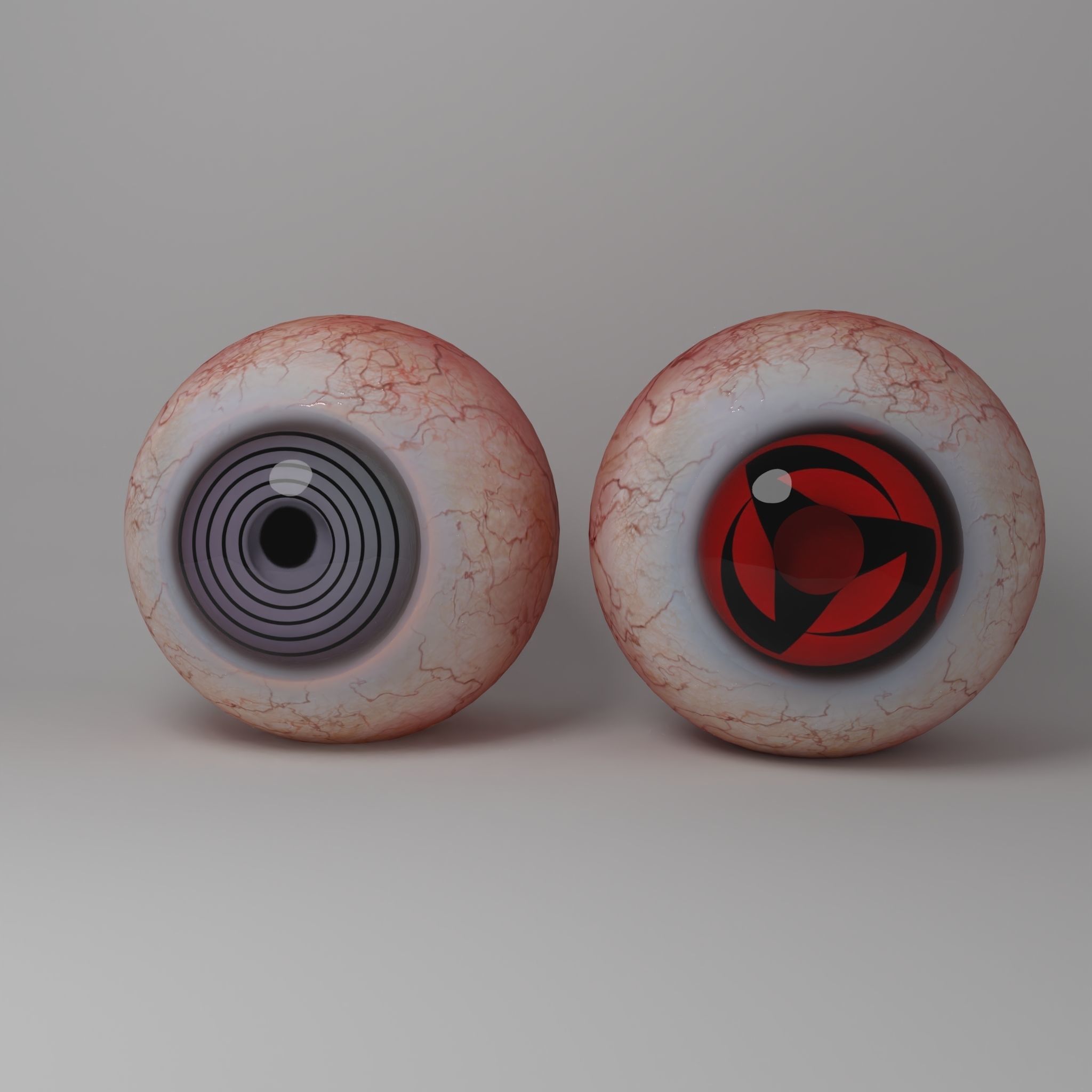 Eyeball human eye with blood 3D model_9