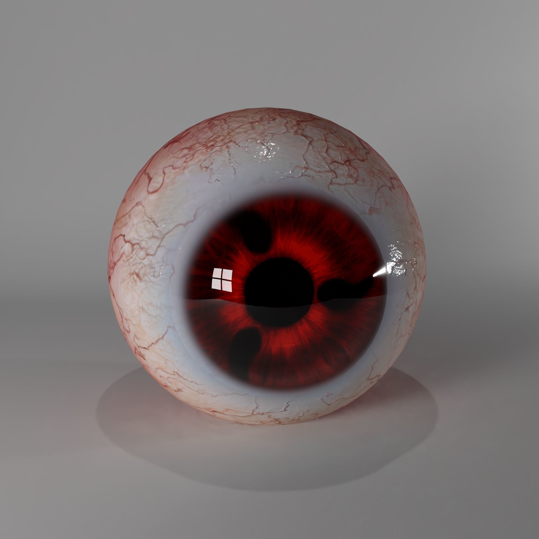 Eyeball human eye with blood 3D model_4