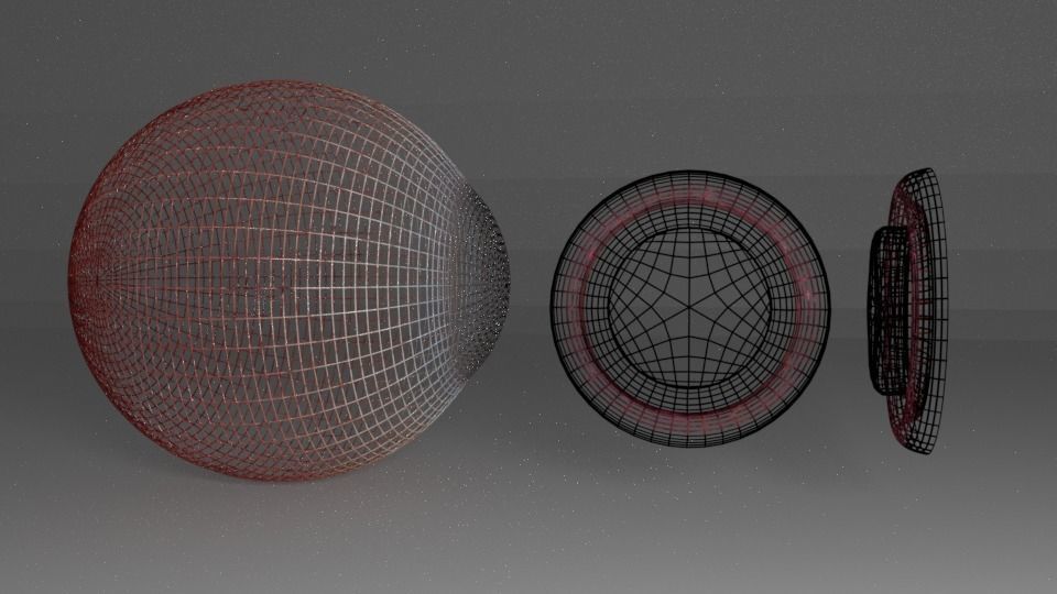 Eyeball human eye with blood 3D model_2