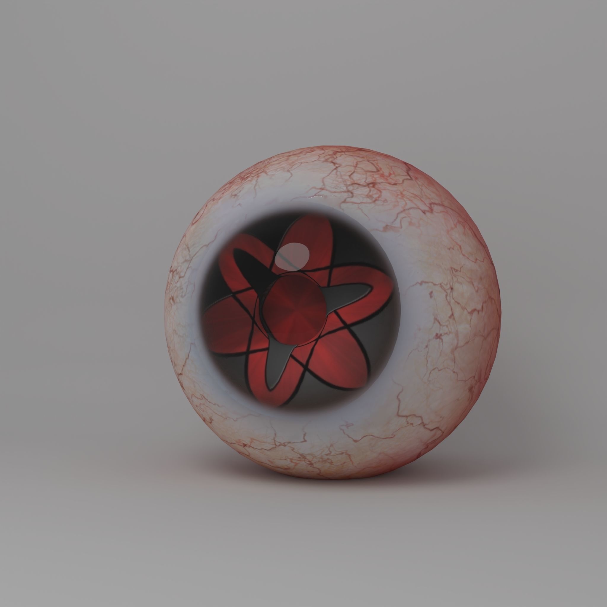 Eyeball human eye with blood 3D model_7
