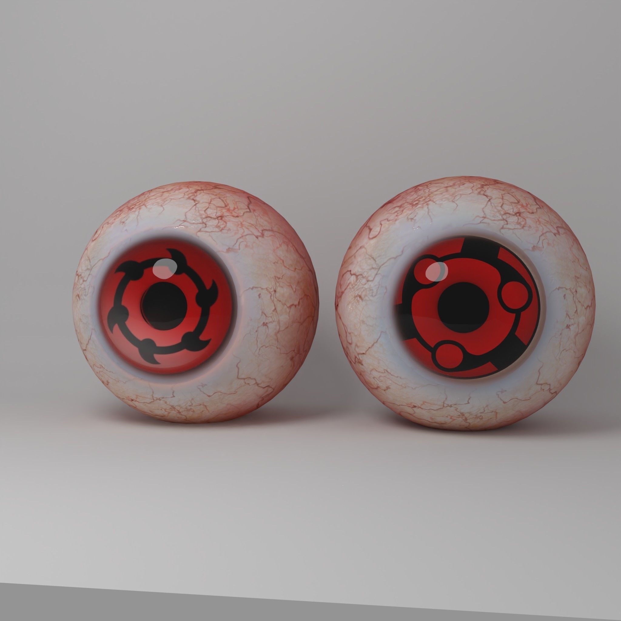 Eyeball human eye with blood 3D model_8