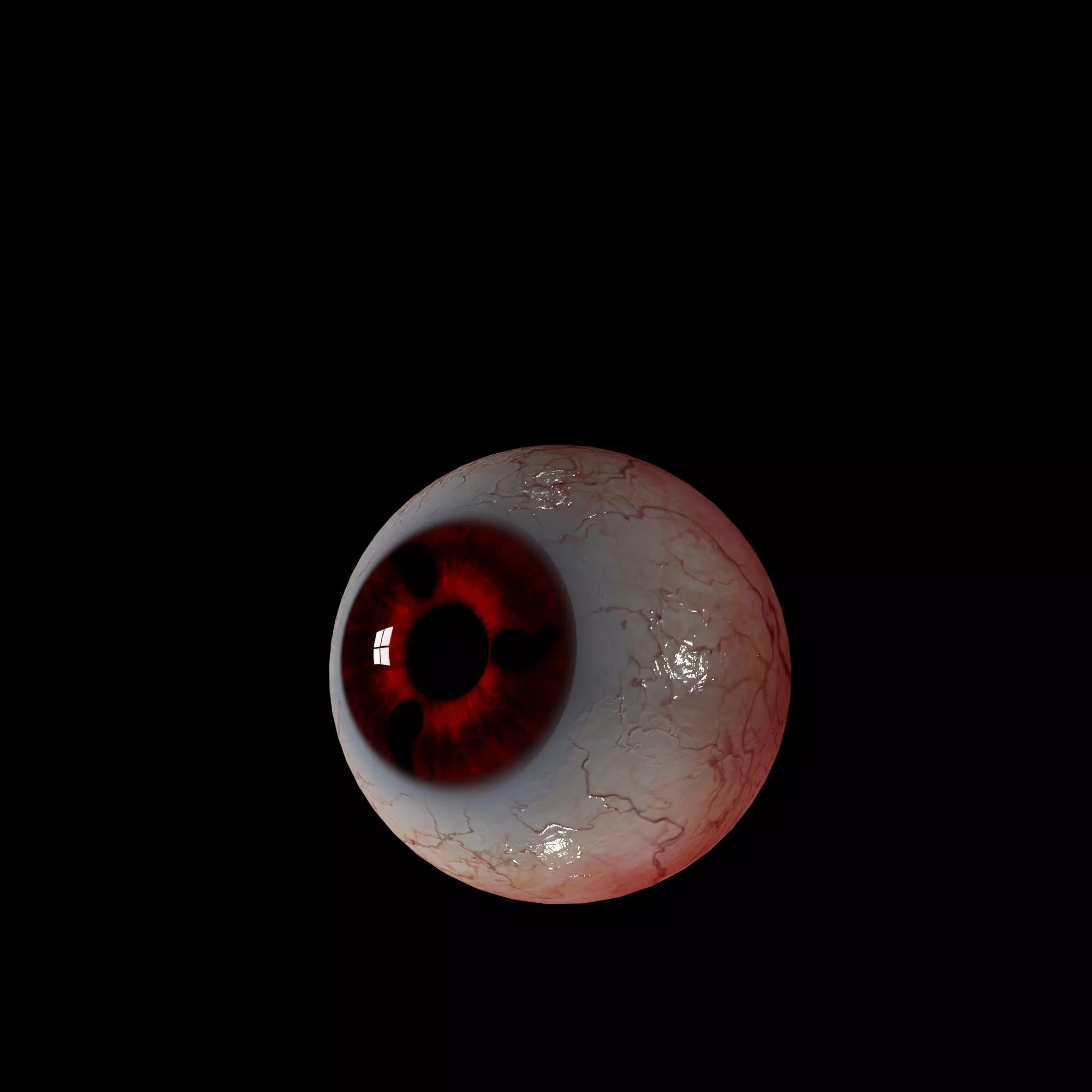 Eyeball human eye with blood 3D model_0