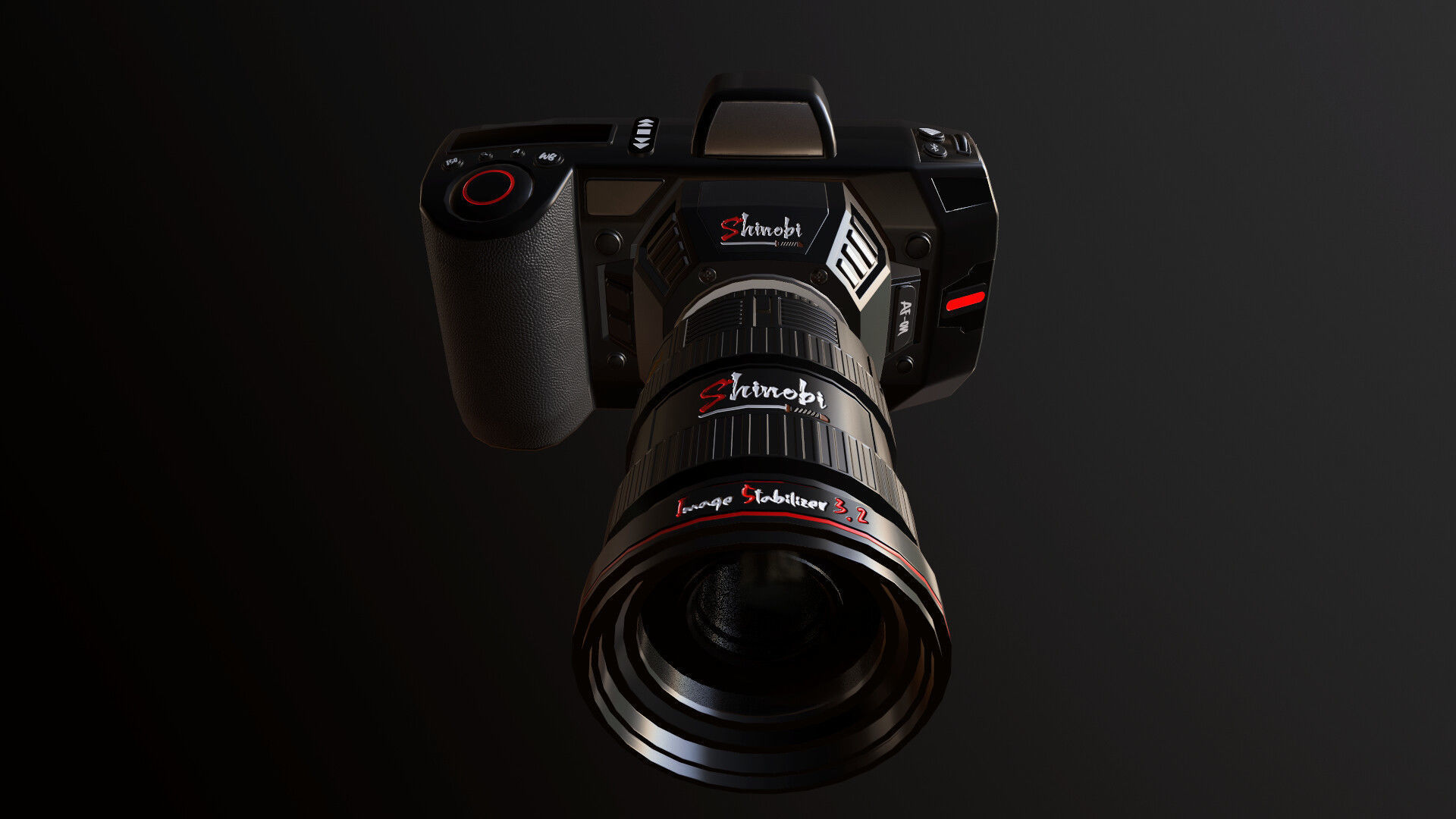 Shinobi DSLR Camera Low-poly 3D model_1