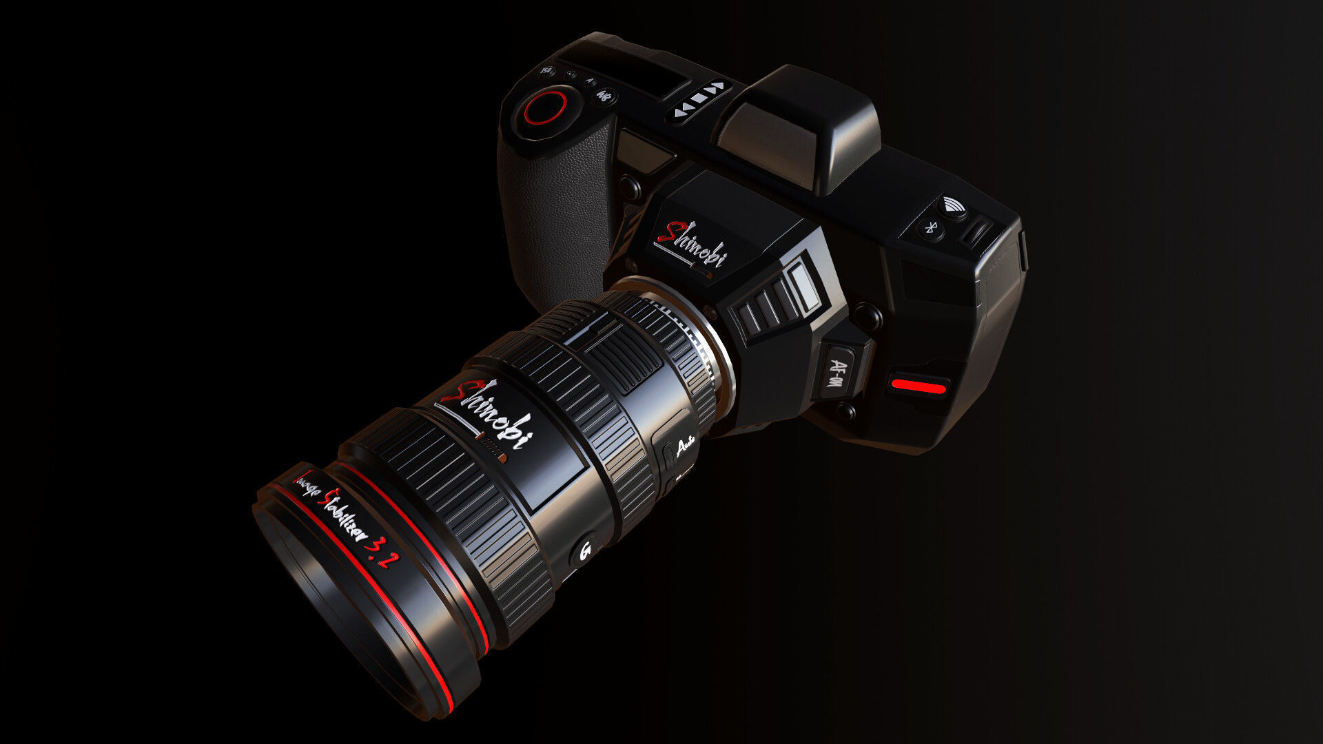 Shinobi DSLR Camera Low-poly 3D model_2