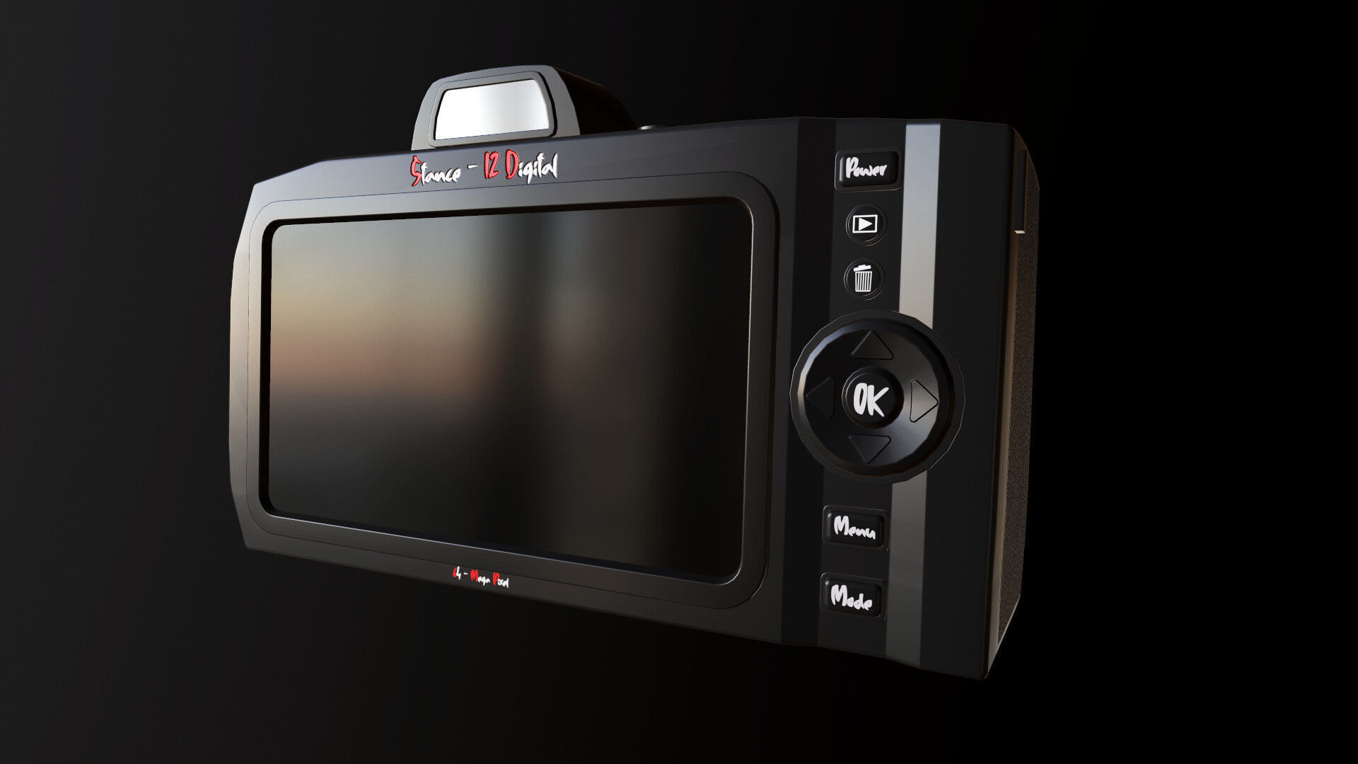 Shinobi DSLR Camera Low-poly 3D model_3