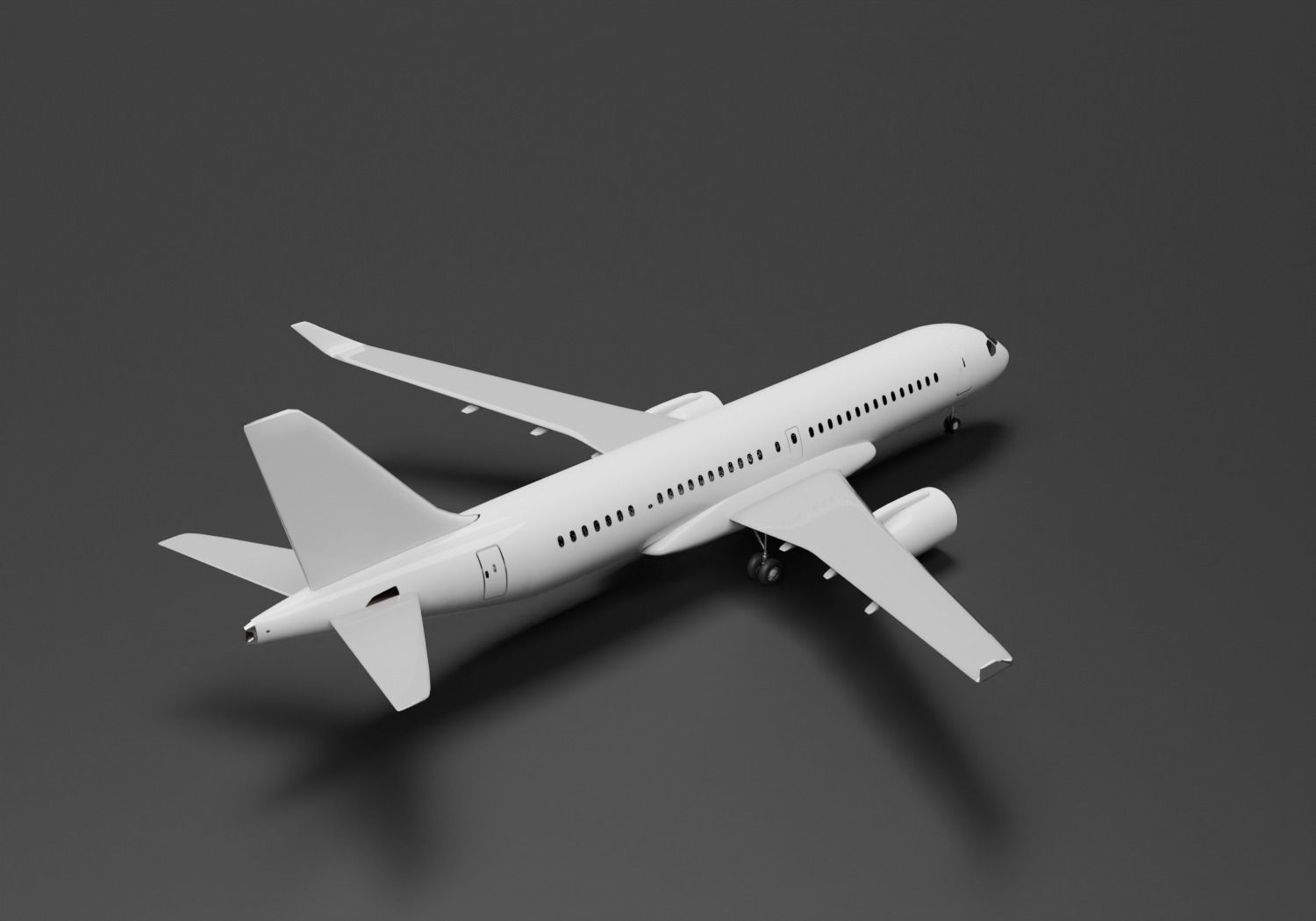 Airbus A220-300 Air Baltic Livery 3D model_7