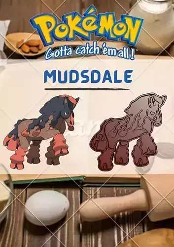 Amazing Pokemon Mudsdale Cookie Cutter Stamp Cake Decorating 3D model