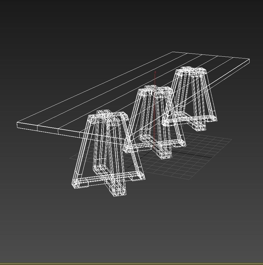 Clubcu RECLAIMED ELM DINING TABLE 3D model_8