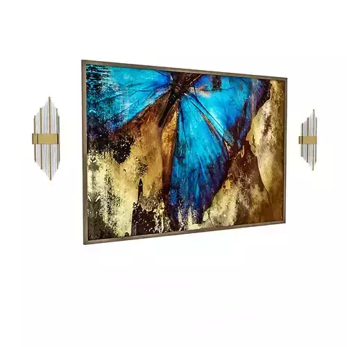 3d painting and sconce 3D model Low-poly 3D model